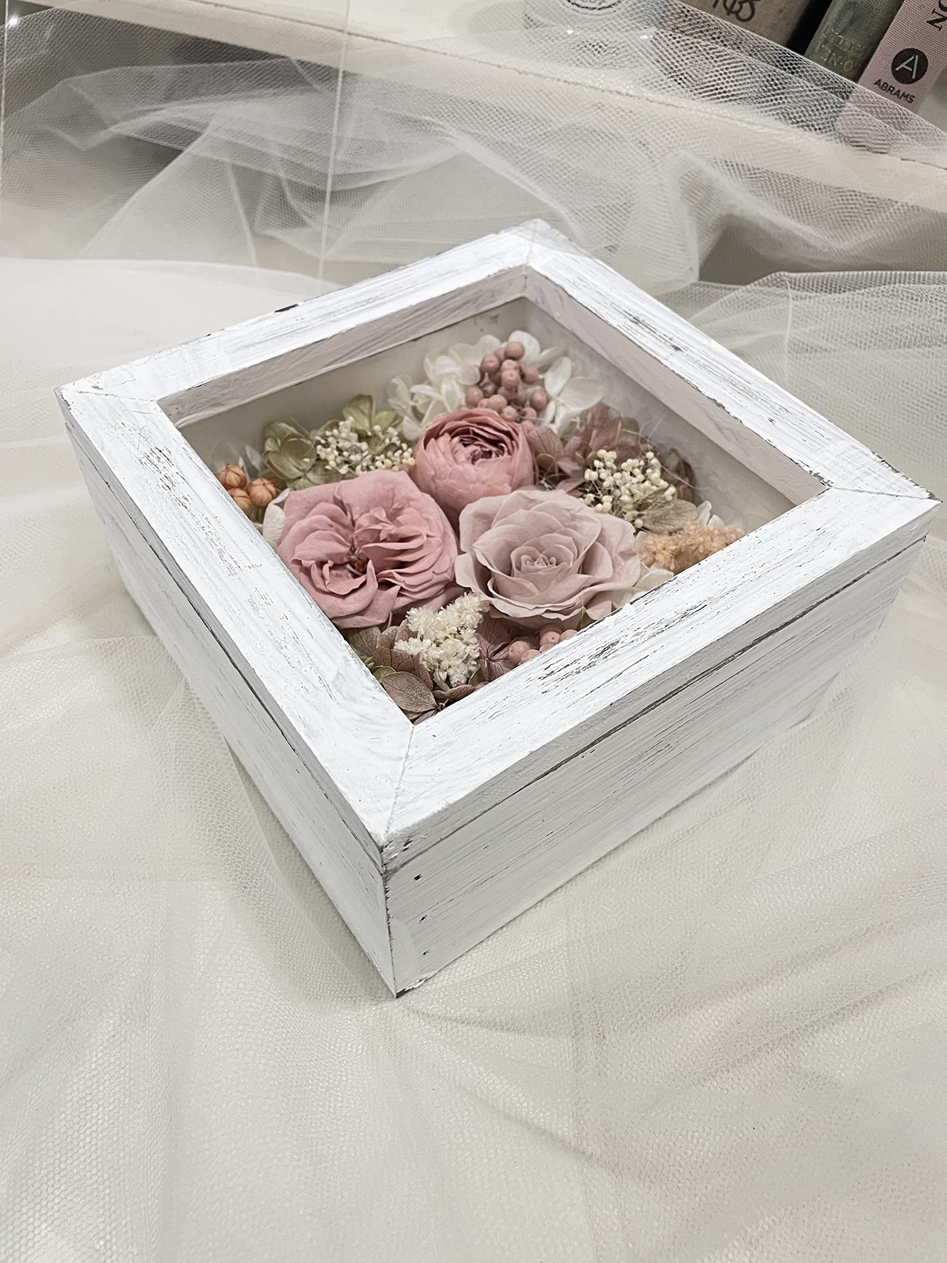 Amazon｜JOUR ROSE「tutu チュチュ」シャビーフレーム プリザーブド 