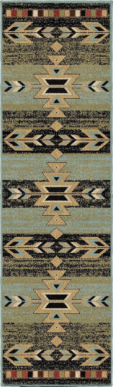 Rustic Lodge, Southwestern 5x7 Area Rug, 5'3"x7'3" Multi 7611