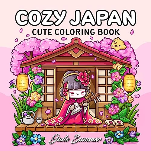 Cozy Japan: Cute Coloring Book 