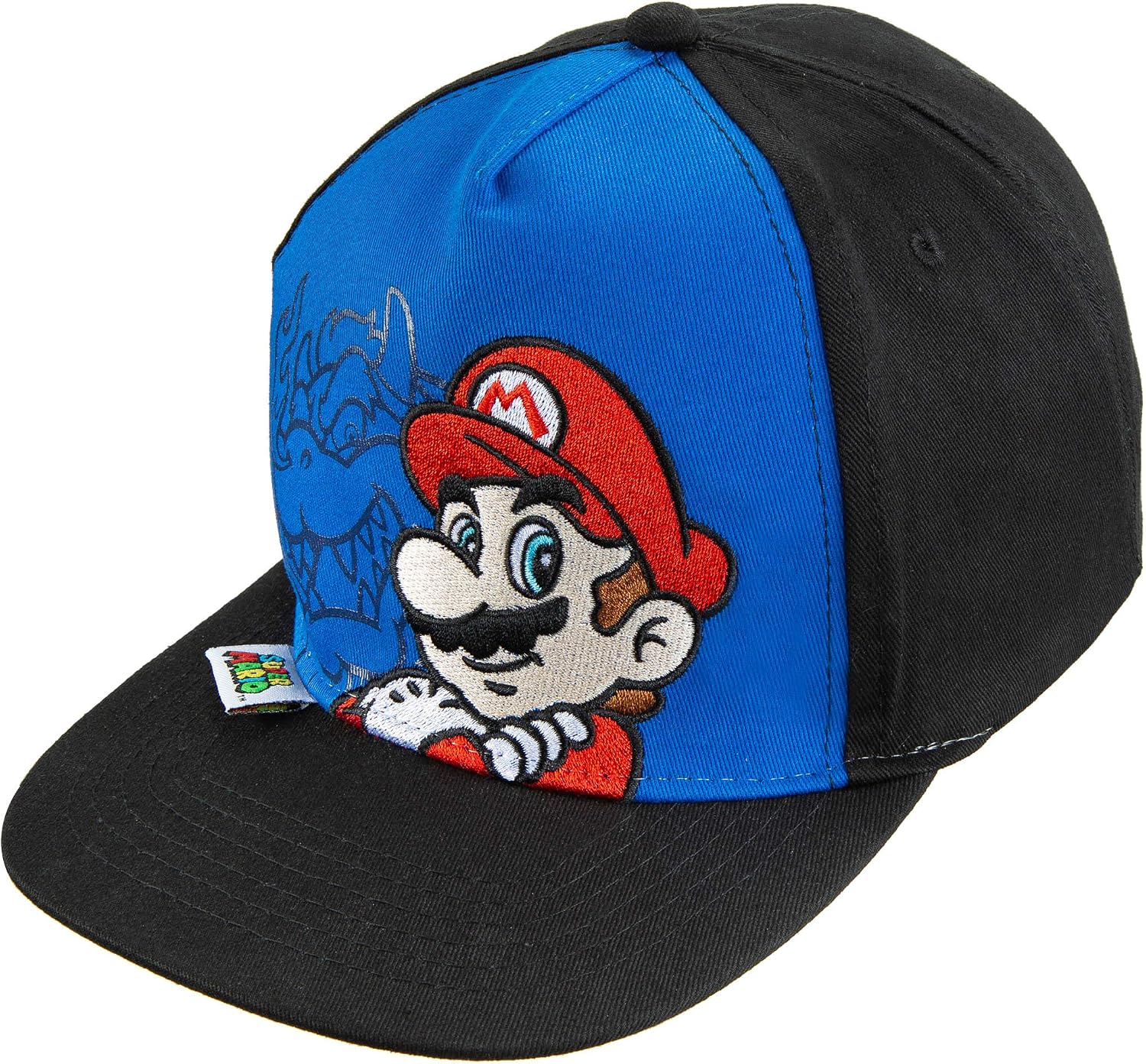 Nintendo Super Mario Boys Baseball Cap Hat Age 4-7 Blue/Black