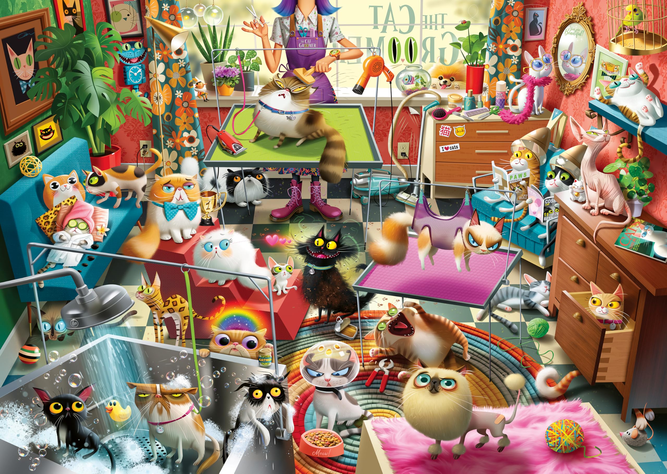 Amazon | Ravensburger The Cat Groomer 1000ピース ジグソーパズル