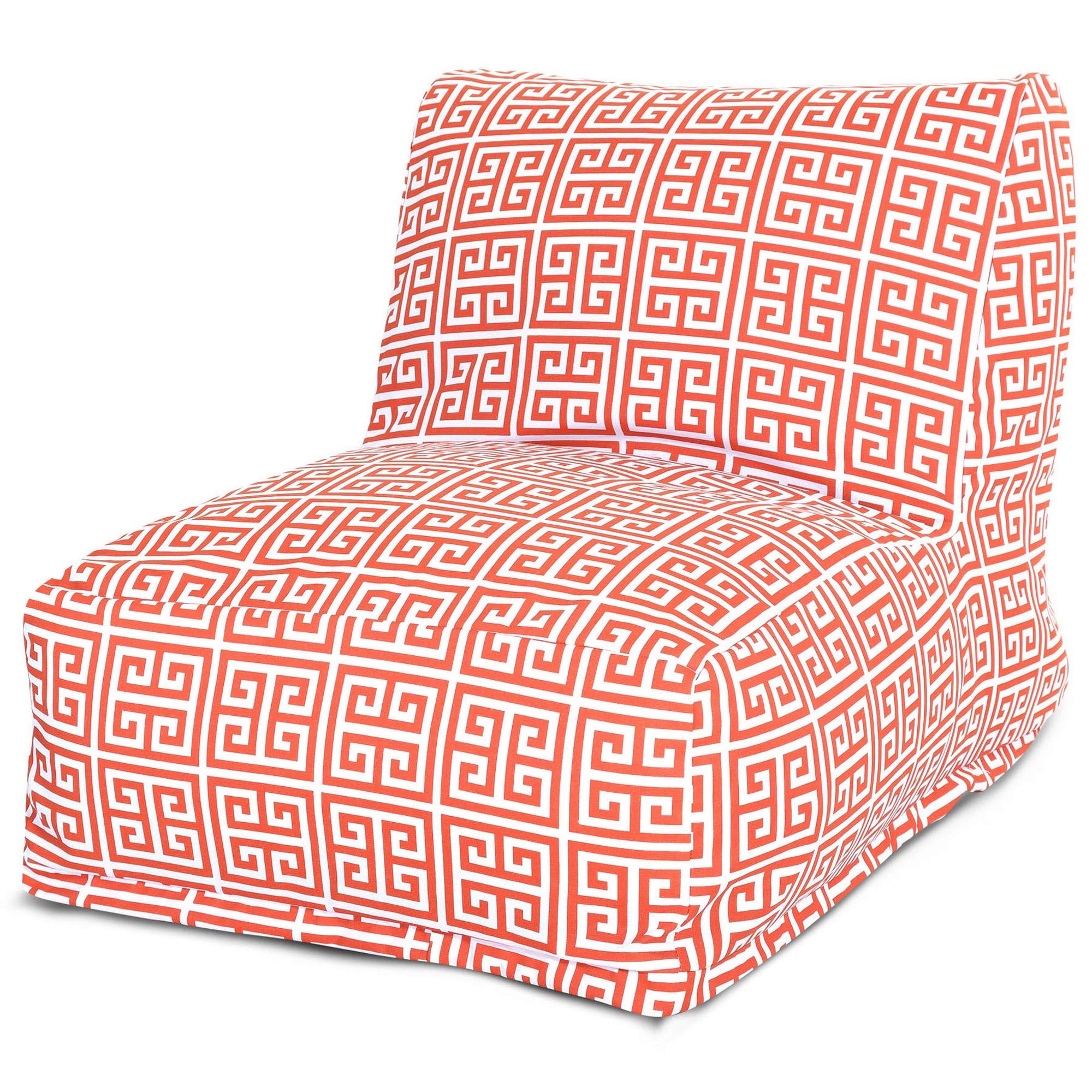 Majestic Home Goods Towers Bean Bag Chair Lounger, Orange