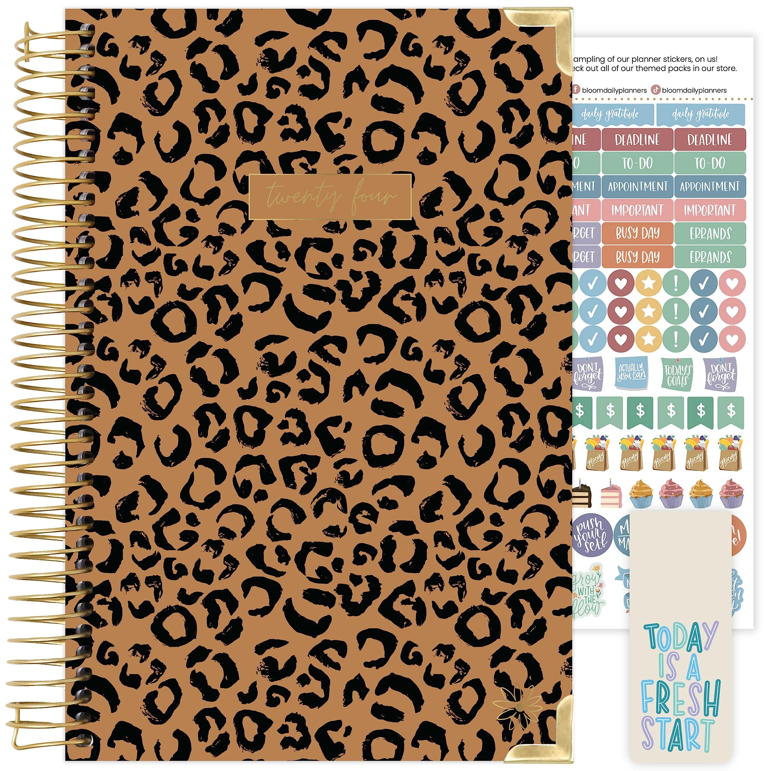 Amazon.com : HARDCOVER bloom daily planners 2024 Calendar Year Day Planner  (January 2024 - December 2024) - Passion/Goal Organizer - Monthly & Weekly  Inspirational Agenda Book - 5.5" x 8.25" - Leopard, Brown : Office Products