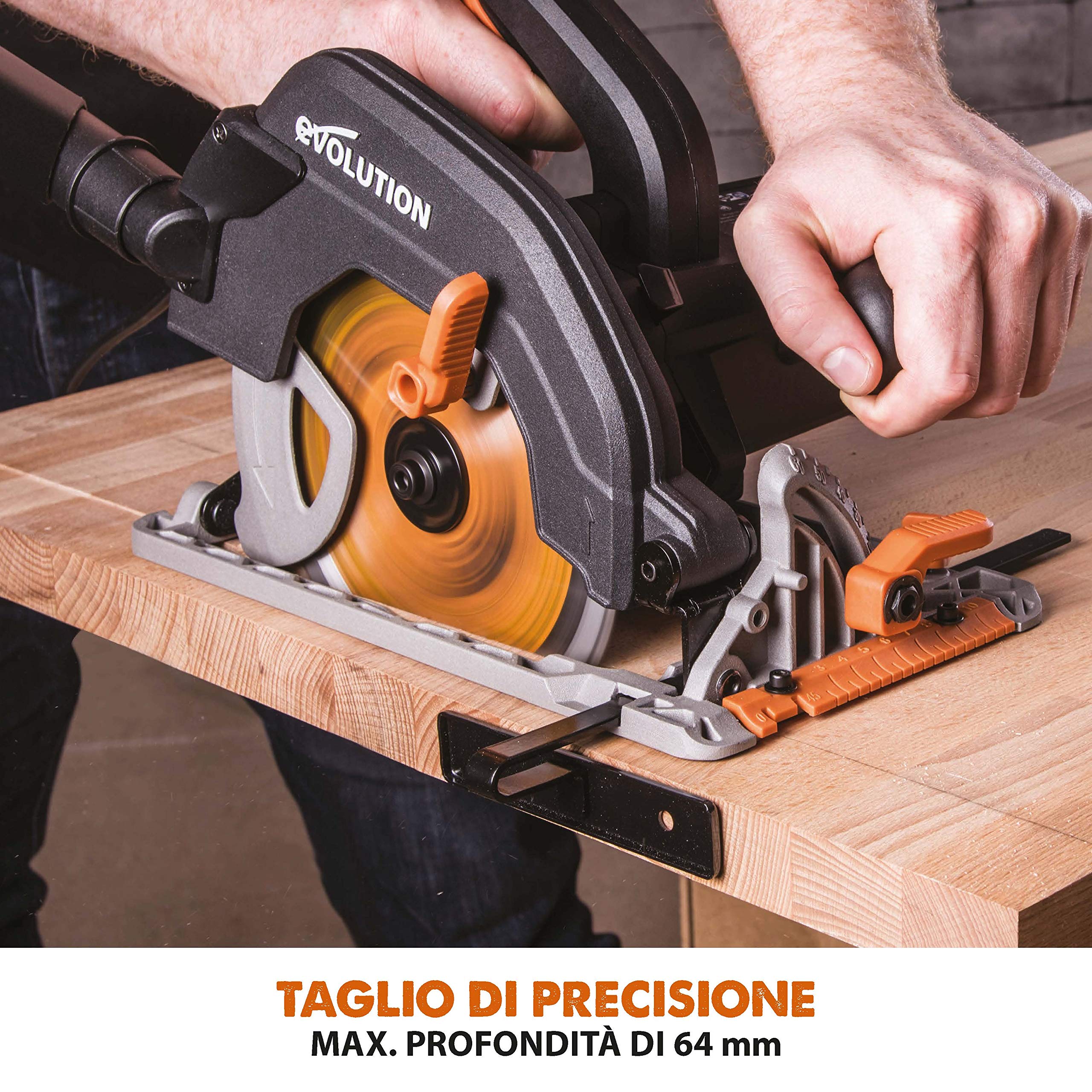 Evolution Power Tools - R185CCS sega circolare multi-materiale 185 mm, 230 V