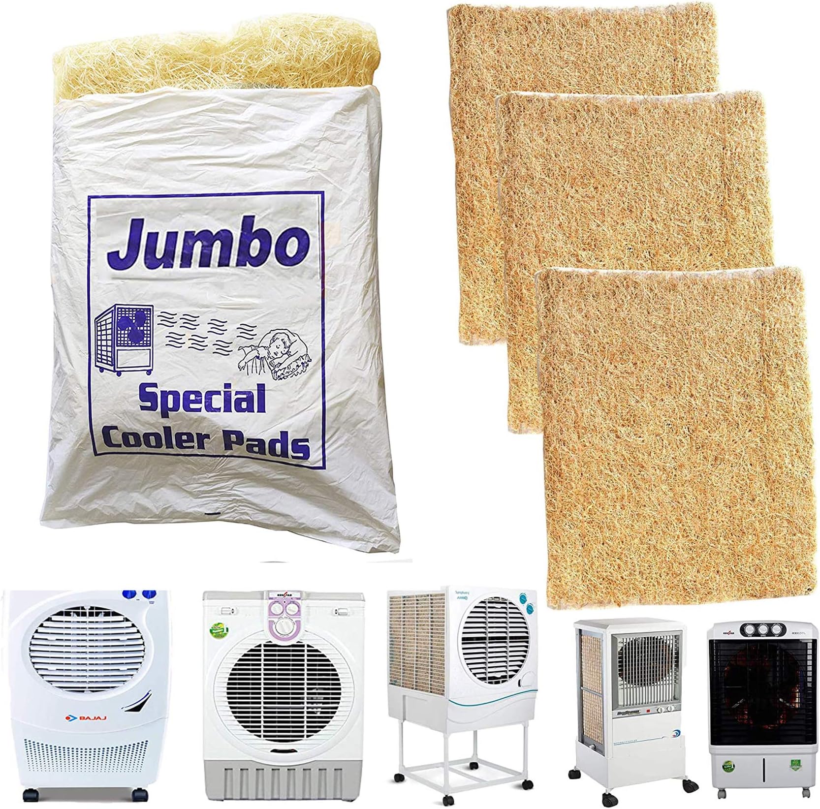 Dutiful Grass Air Cooler Cooling Pads, Wood Wool for air Coolers (36" x