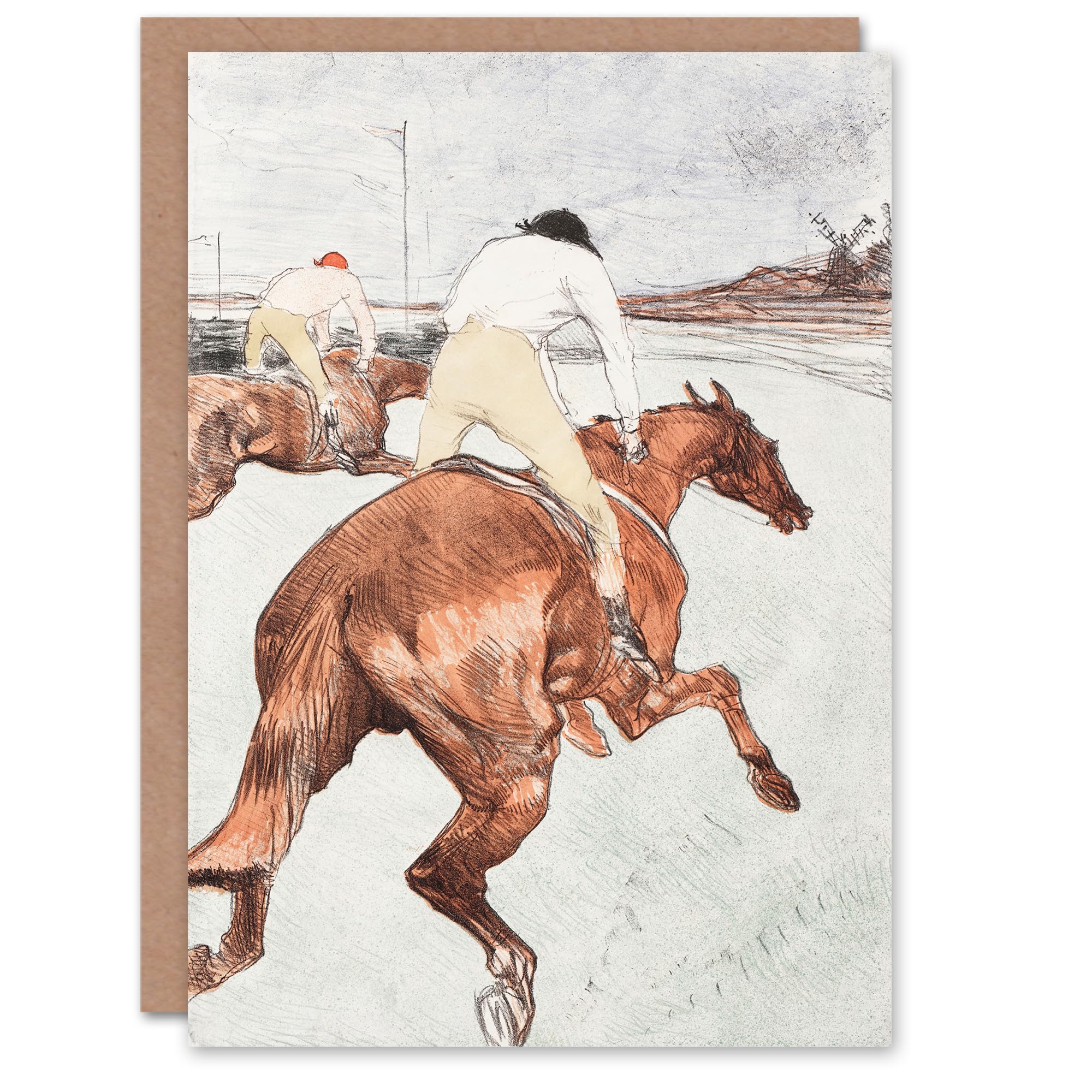 Artery8 Toulouse Lautrec Art Card The Jockey Horse Racing