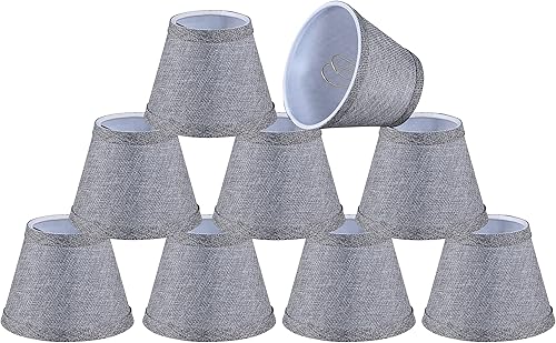 Aspen Creative 51023-9 Imperio de tapa dura, pantalla de tela texturizada de lino con clip, 3 pulgadas superior x 5 pulgadas inferior x 4 pulgadas