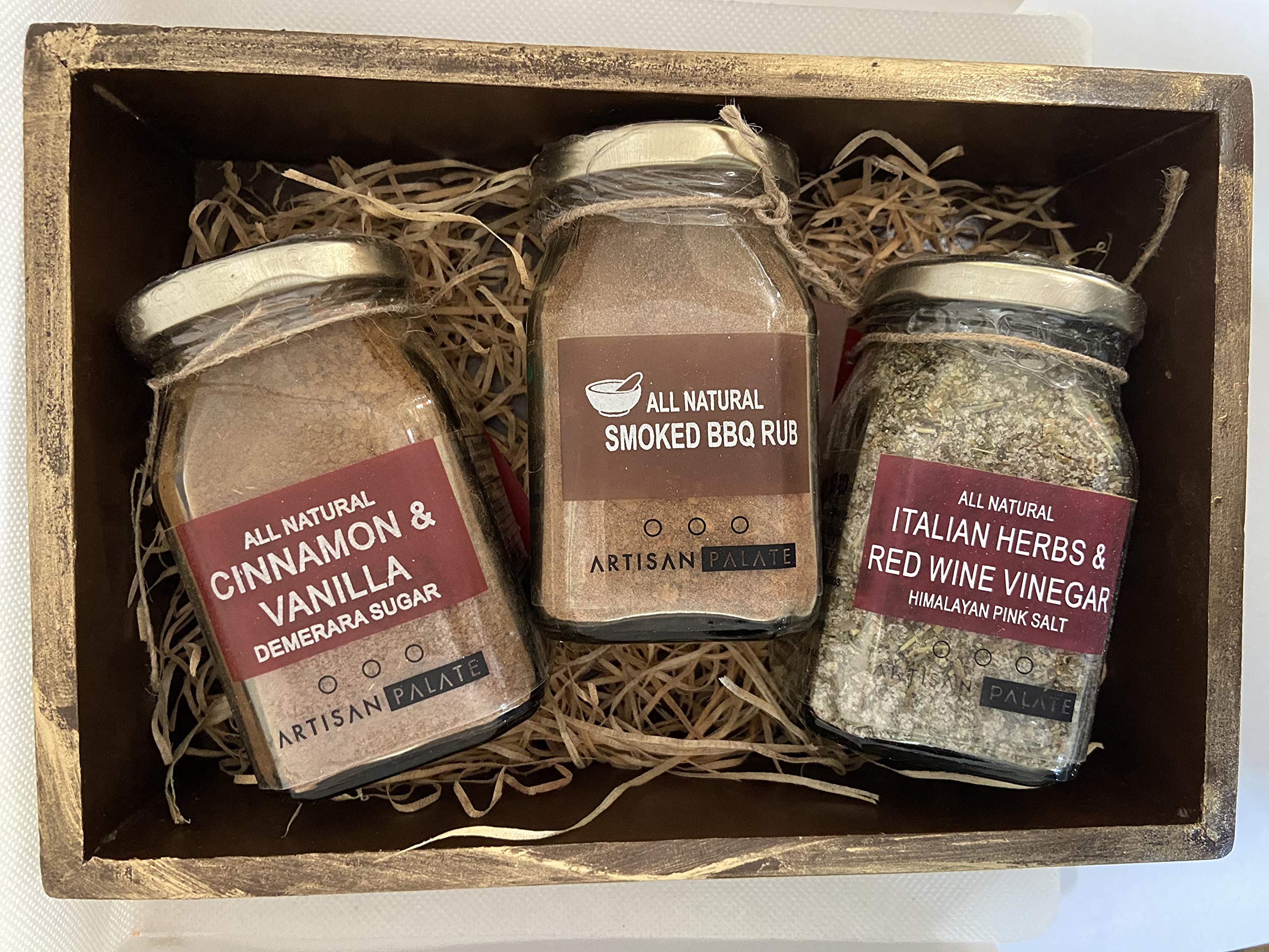 Artisan Palate Winter Gift Hamper 3 Bottles in Wooden Tray CT01 1