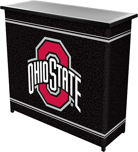 NCAA Ohio State University - Barra portátil de dos estantes con estuche
