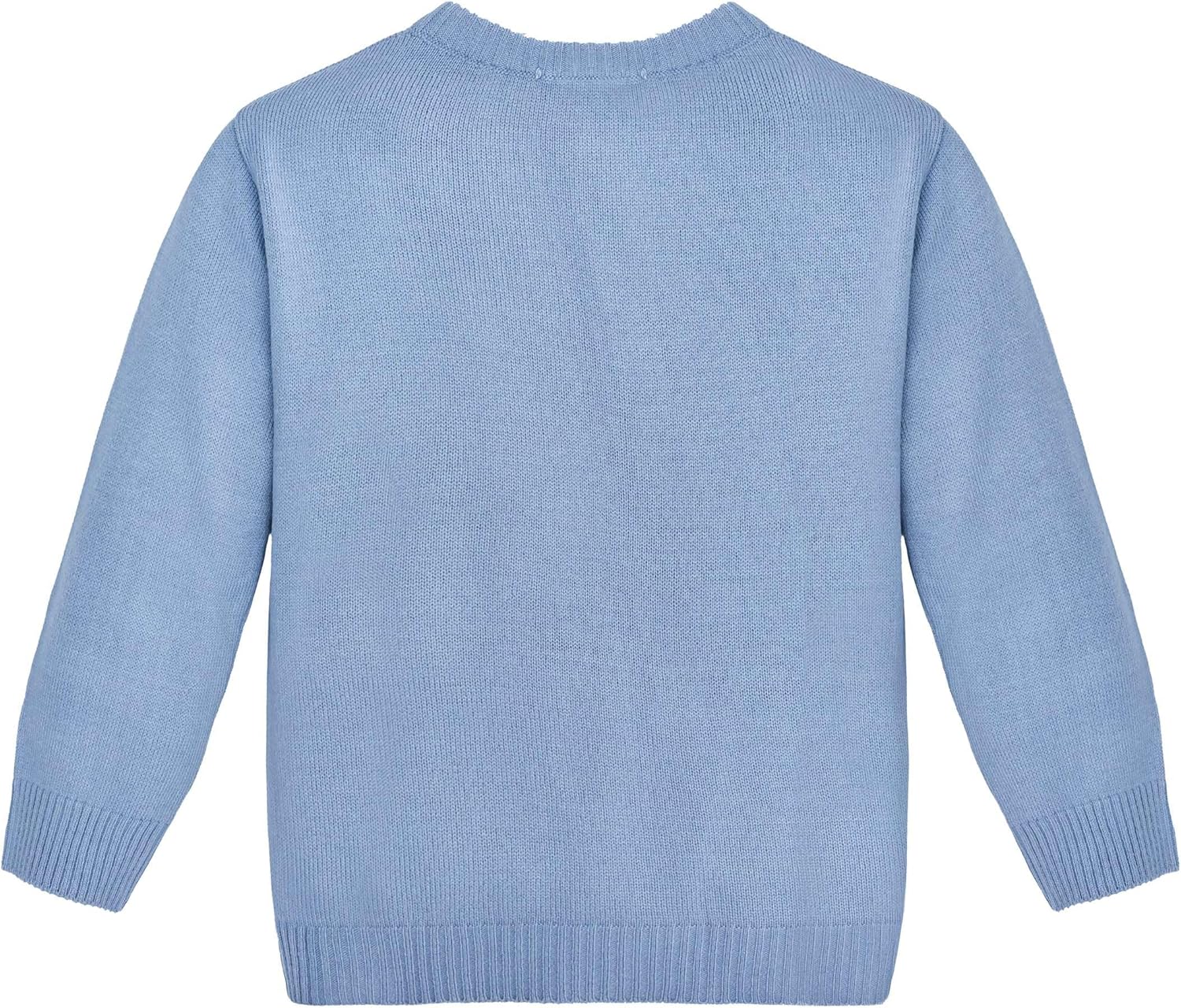 Lilax Boys’ Long Sleeve Uniform V-Neck Cardigan Sweater - Image 3