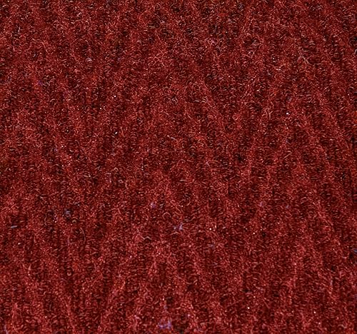 Miniatura 5 de Felpudo de la serie dorada Chevron para interiores de vinilopolipropileno  Rojo 1