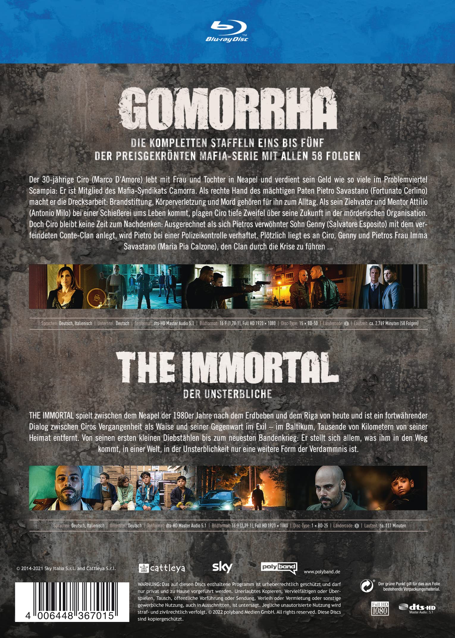 Gomorrha - Die komplette Serie: Staffel 1-5 & The Immortal LTD.