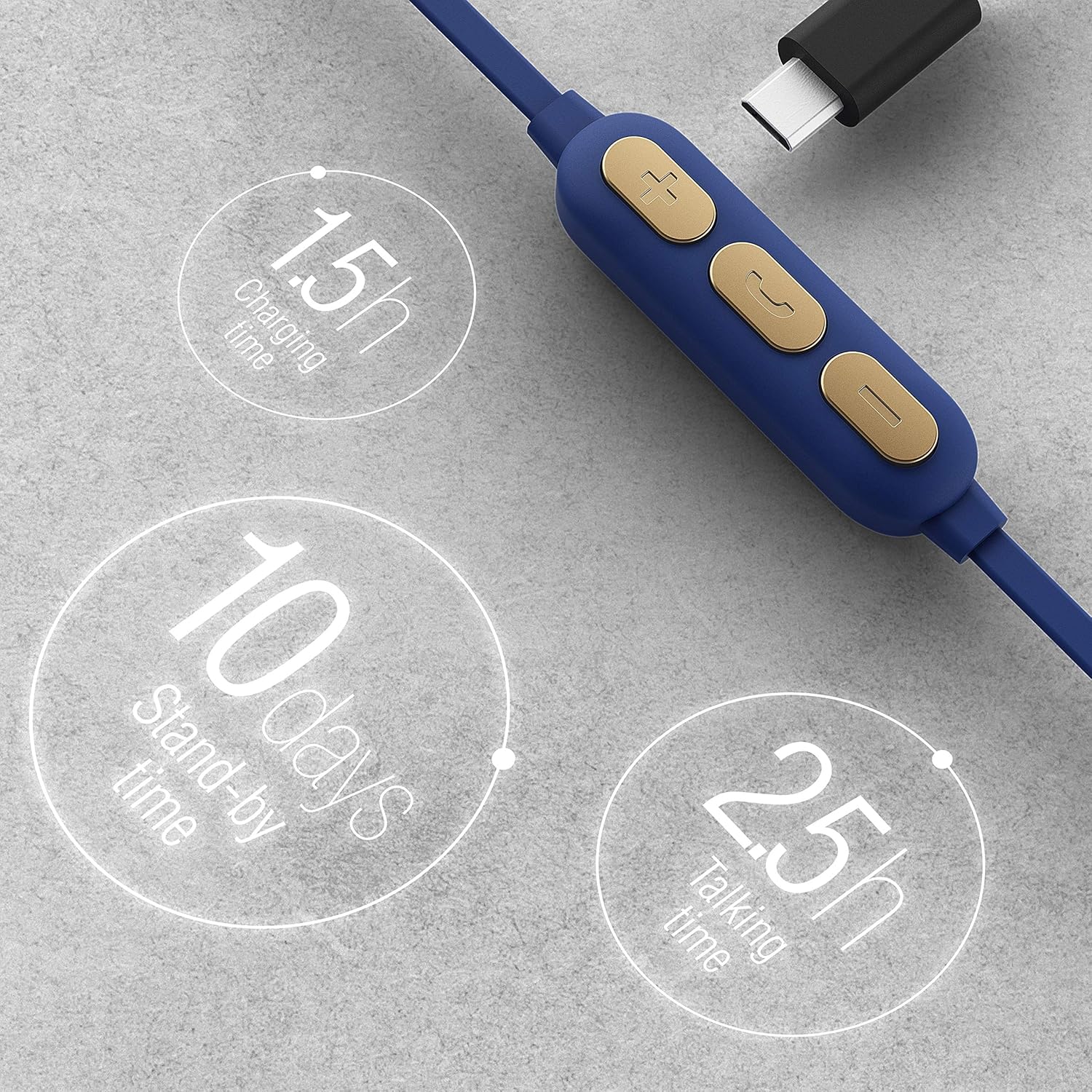 Charging and battery life indicators for Ghostek Rush Earbuds