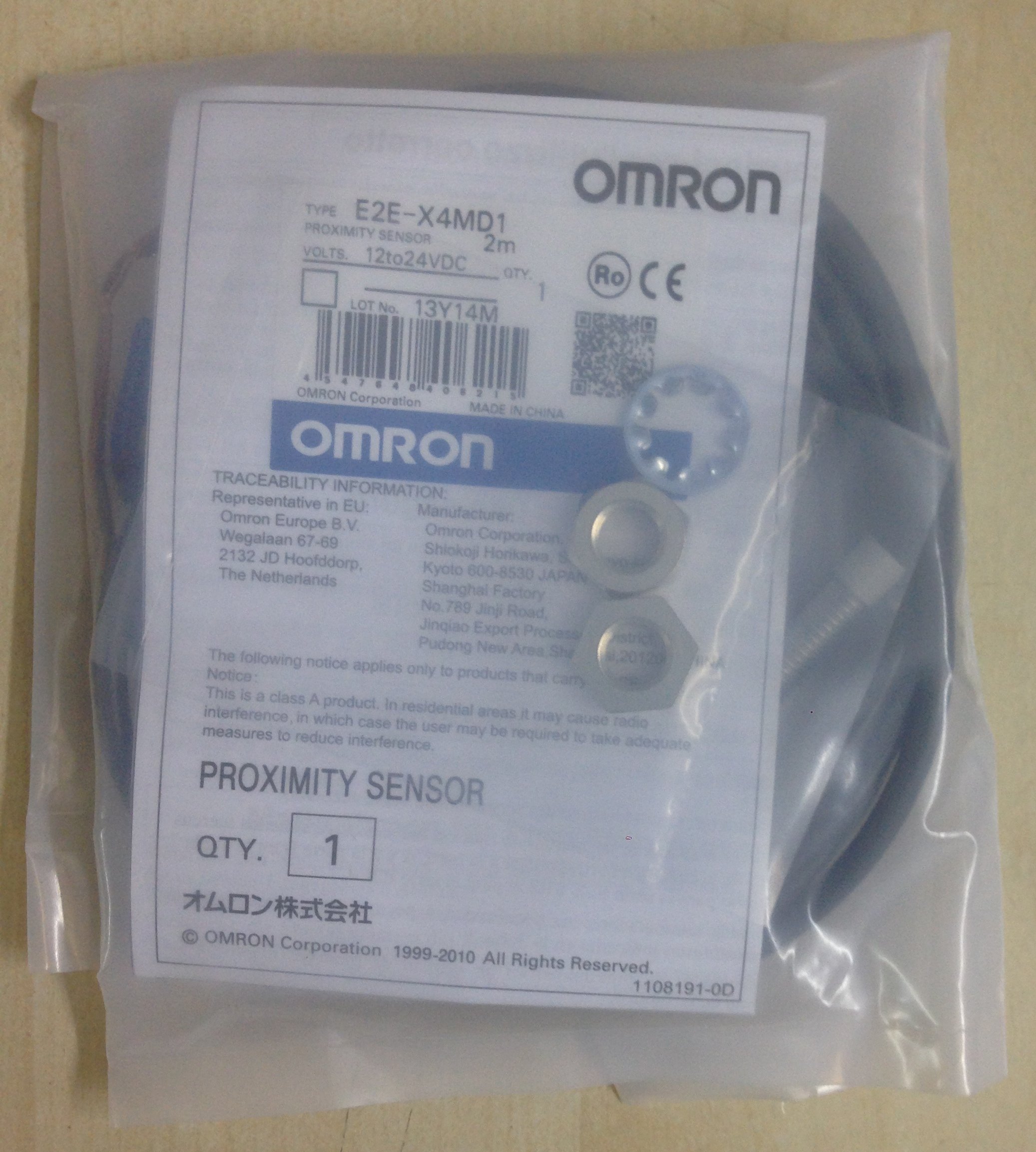Omron E2E-X4MD1 Proximity Sensor M8, unshield, sensing distance 4mm, DC 2 wires