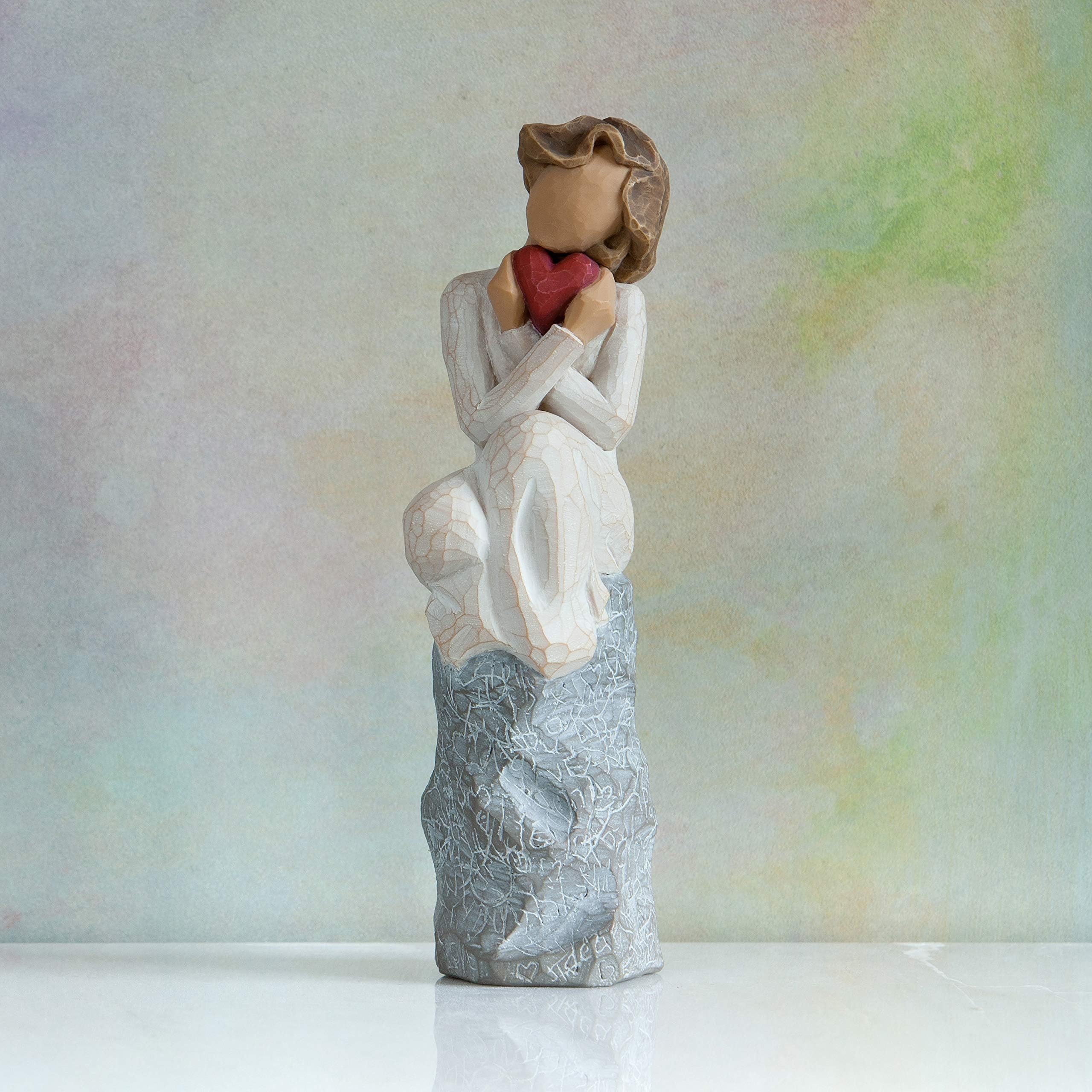 Crèche Willow Tree Figurine Willow Tree 'For Always' - Résine 6,5 Pouces - Cadeau Émotion Main Peinte Statuette Résine