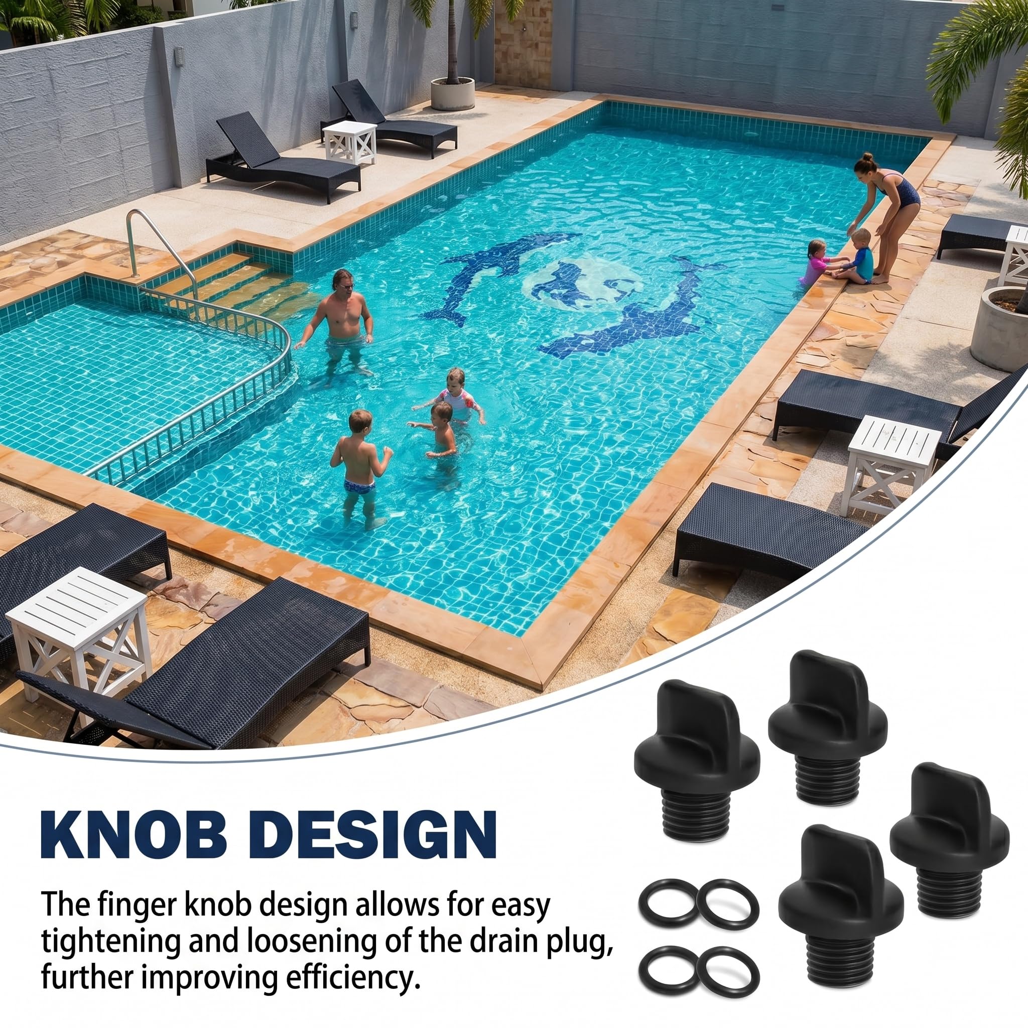 4 Stück Pool Ablassschraube R0446000,Ablassschraube Für Poolpumpe mit 4 Dichtringen,Schwimmbecken Ablassschrauben,Pool Pump Parts,Ersatzteile für Poolpumpen,Schlauchstopfen für Poolpumpenschläuchen