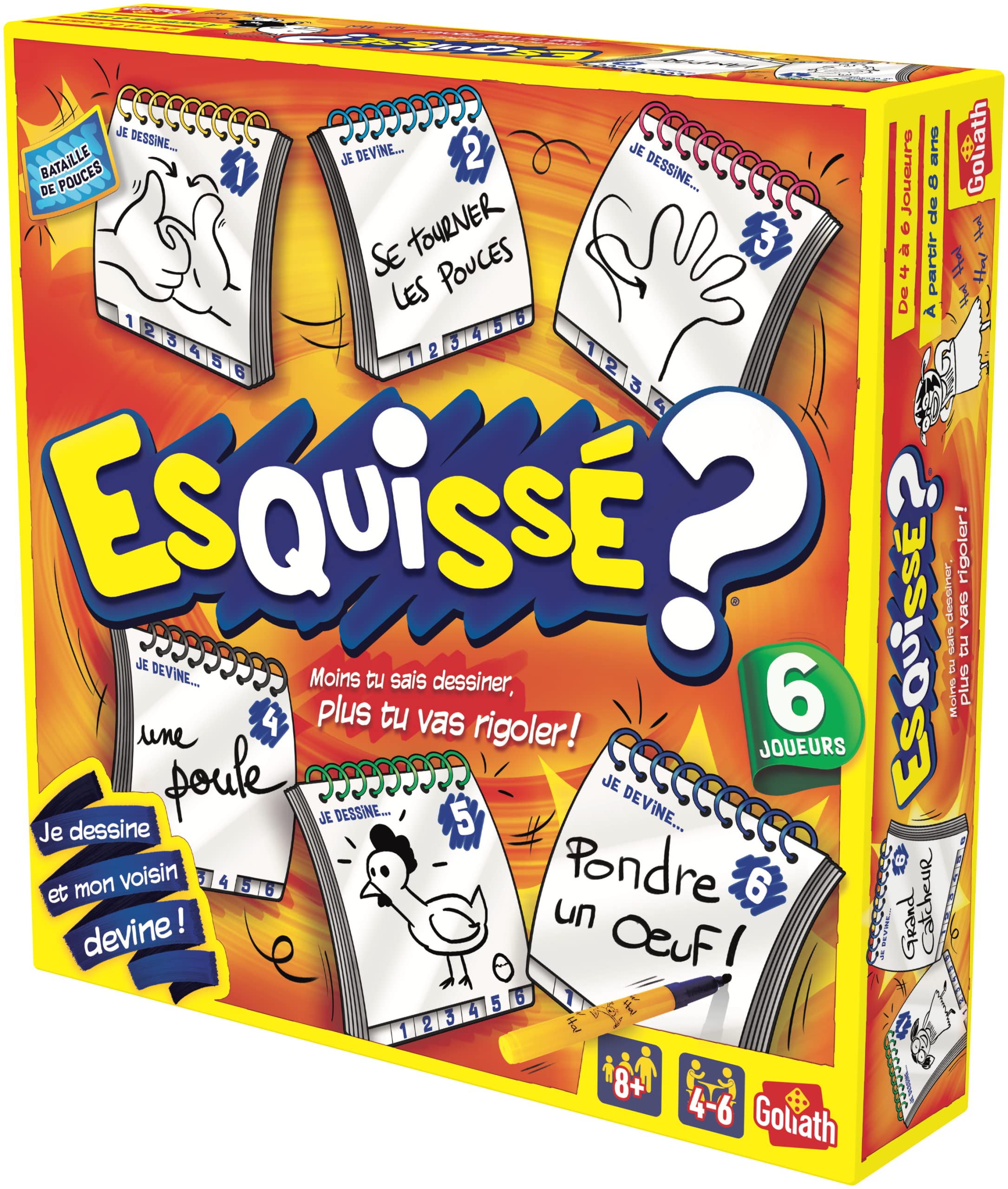 Goliath. Pack Jeux de Société 6 Joueurs. Esquissé et Triominos 6 Joueurs. Jeux de Société. 2 à 6 Joueurs. A Partir de 6 Ans.