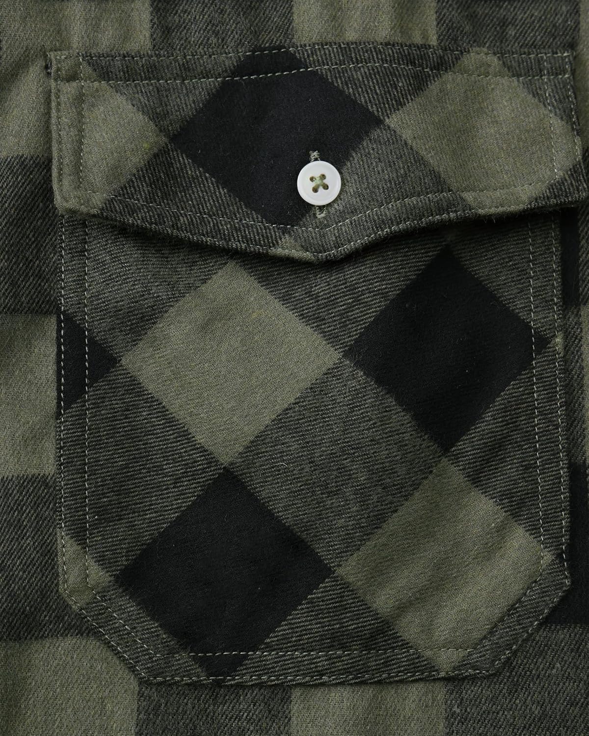 Alimens & Gentle Men's Button Down Regular Fit Long Sleeve Plaid Flannel Casual Shirts - Image 3