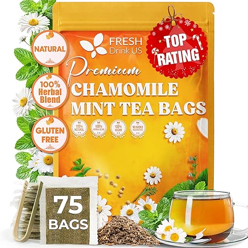 Miniatura 215 de FreshDrinkUS, 135 bolsas de té de cardo mariano premium, 100% natural y puro de semillas de cardo mariano. Té de hierbas con semillas de cardo