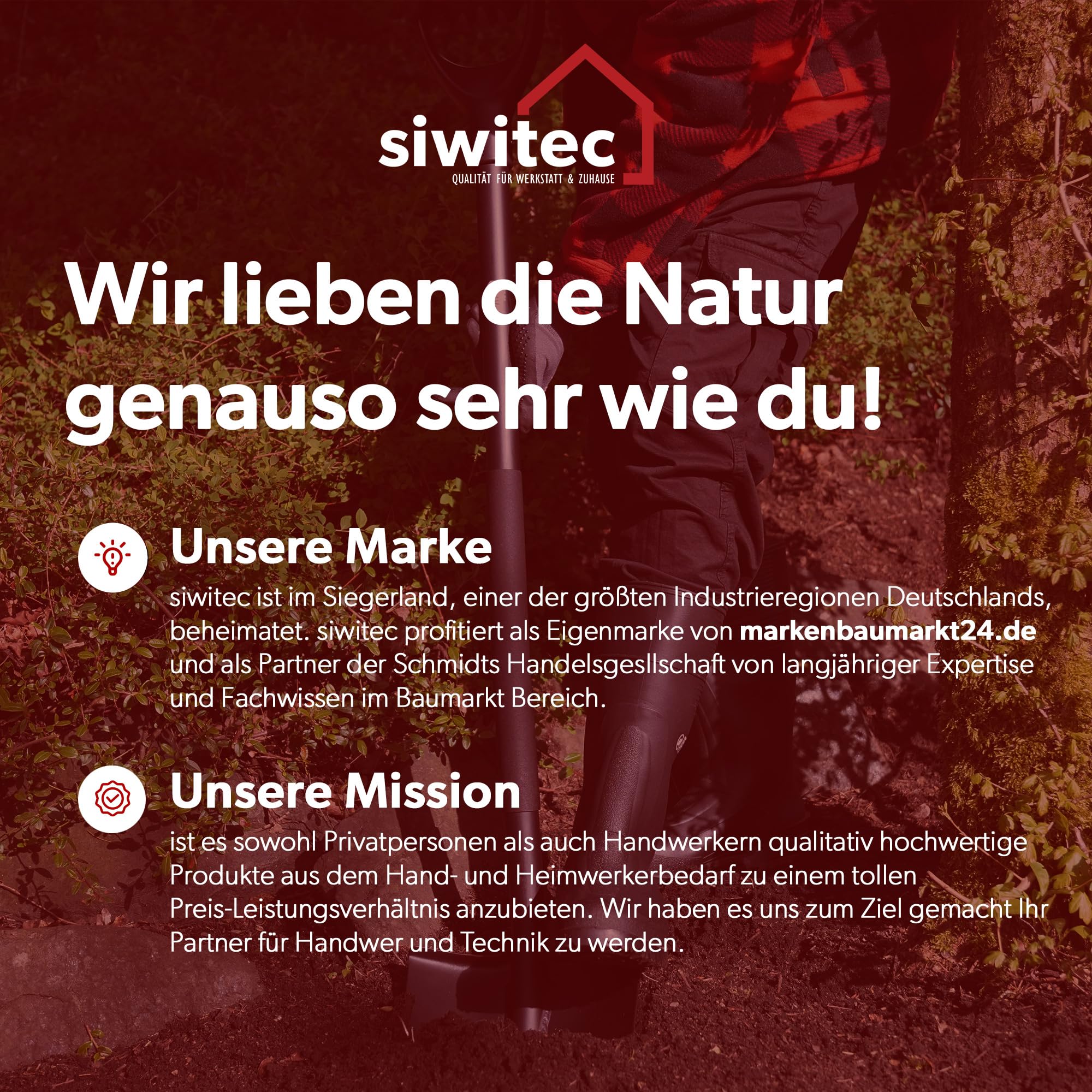 siwitec Gartenspaten rund SG-220 aus Stahl für weiche, steinarme Böden | ergonomischer Spaten | Länge: 118 cm | Schwarz | Garten | Schaufel | Gärtnerspaten