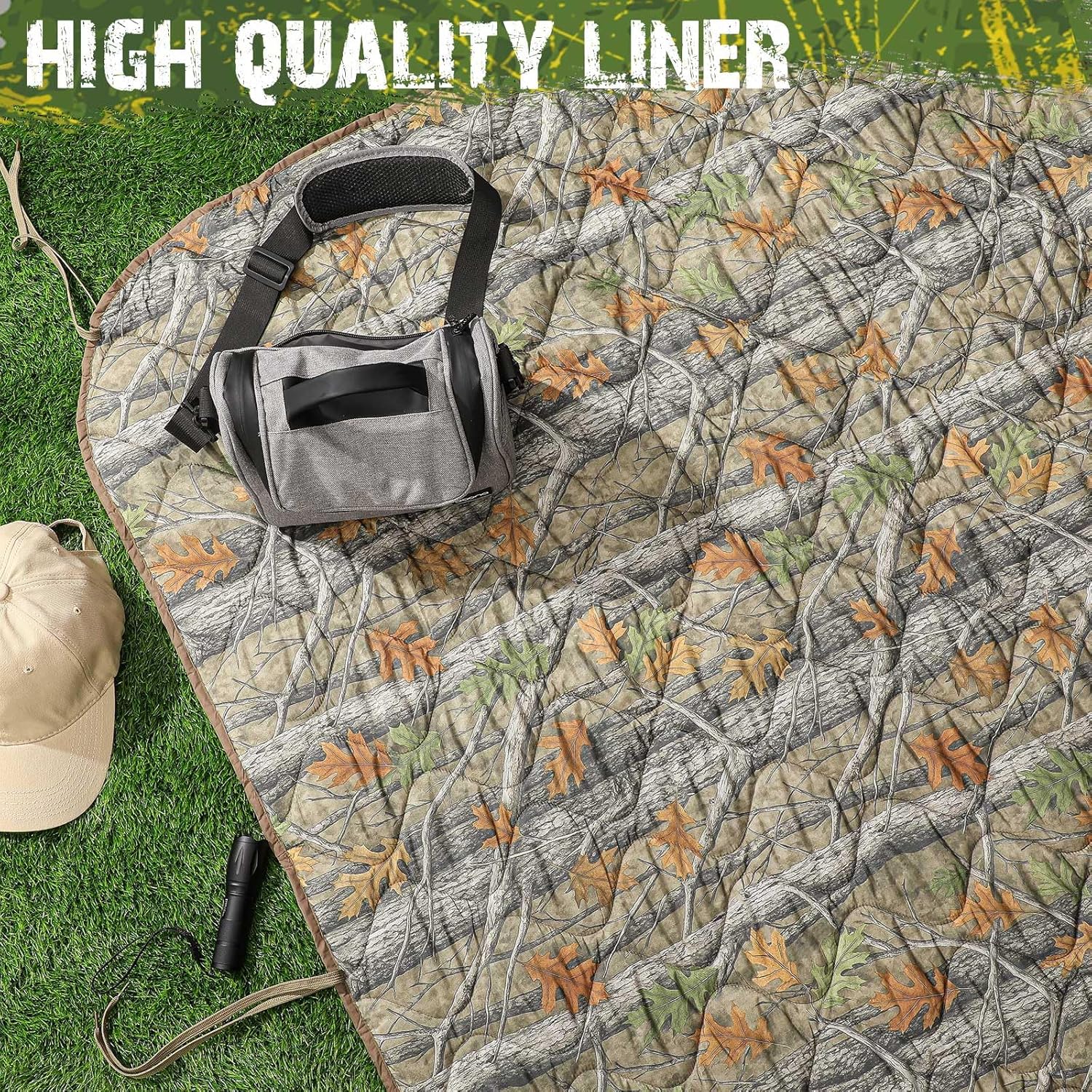 Barydat 1/2/3 Pack 80 x 60/92 x 64 Inch Woobie Blanket Military Poncho Liner Hunting Blanket Waterproof Thermal Poncho Liner with Bag Camo for Outdoor Camping Hiking