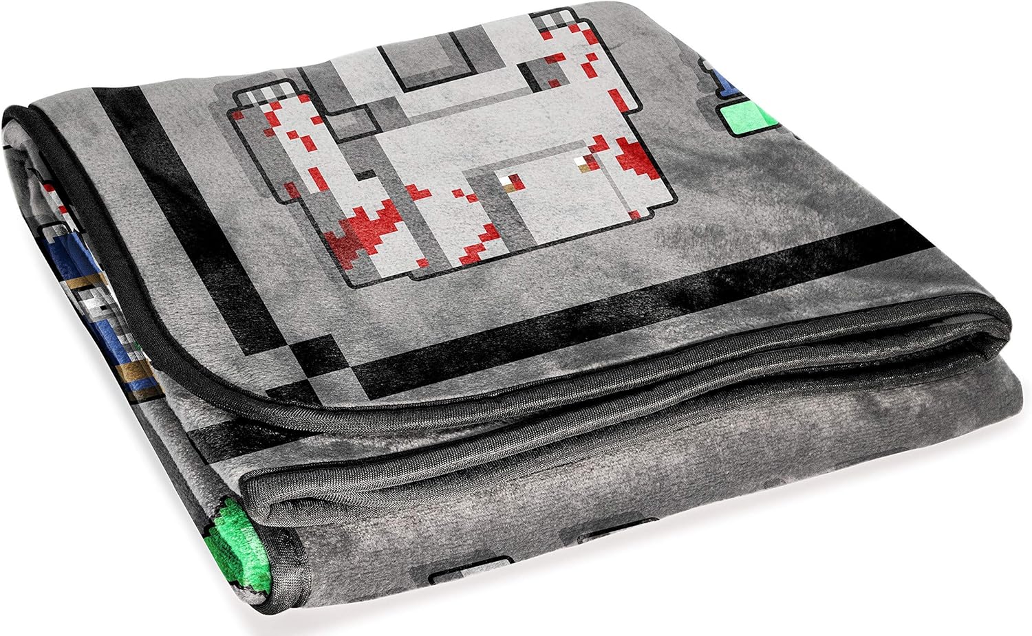 Jay Franco Minecraft Dungeon Mobs Throw Blanket 3-Piece Bundle-Includes Throw, Pillowcases