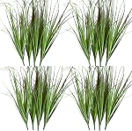 VANTREE 8PCS Plantes artificielles, arbustes Blé Graines de verglas pour décor maison, Faux herbes pour décor intérieur extérieur
