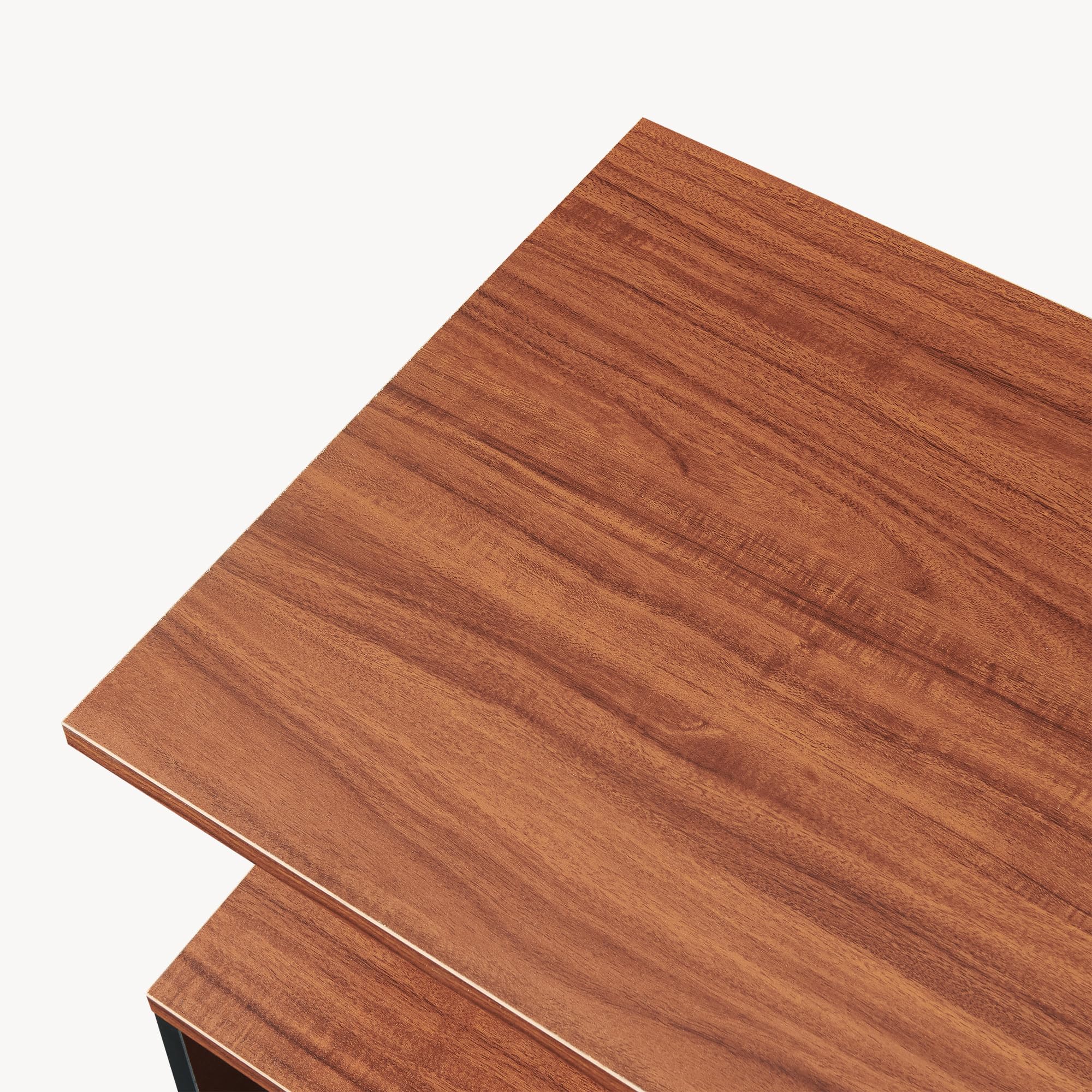 [en.casa] Couchtisch Trond 80x40x42 cm Schwarz/Walnuss Beistelltisch mit 3 Ablagefächern Wohnzimmertisch Sofatisch Kaffeetisch