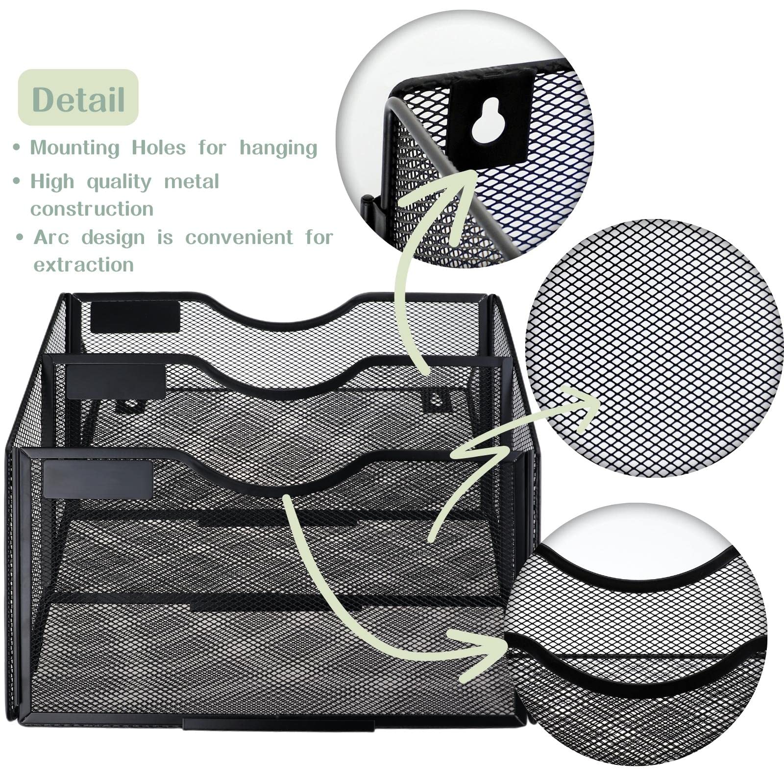 Organizador De Archivos De Pared 3 Carpeta De Bolsillo Docum | Envío Gratis