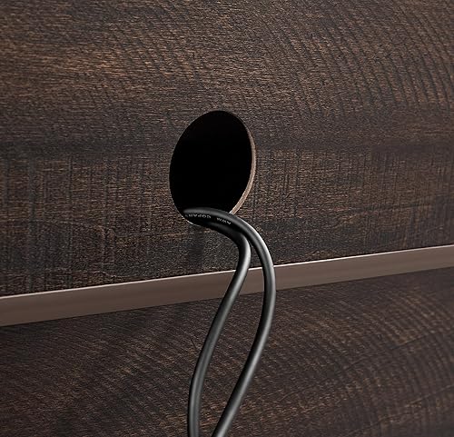 Miniatura 9 de Yaheetech Soporte de TV para televisores de hasta 65 pulgadas, centro de entretenimiento multimedia, mesa consola de TV de 58 pulgadas con estantes