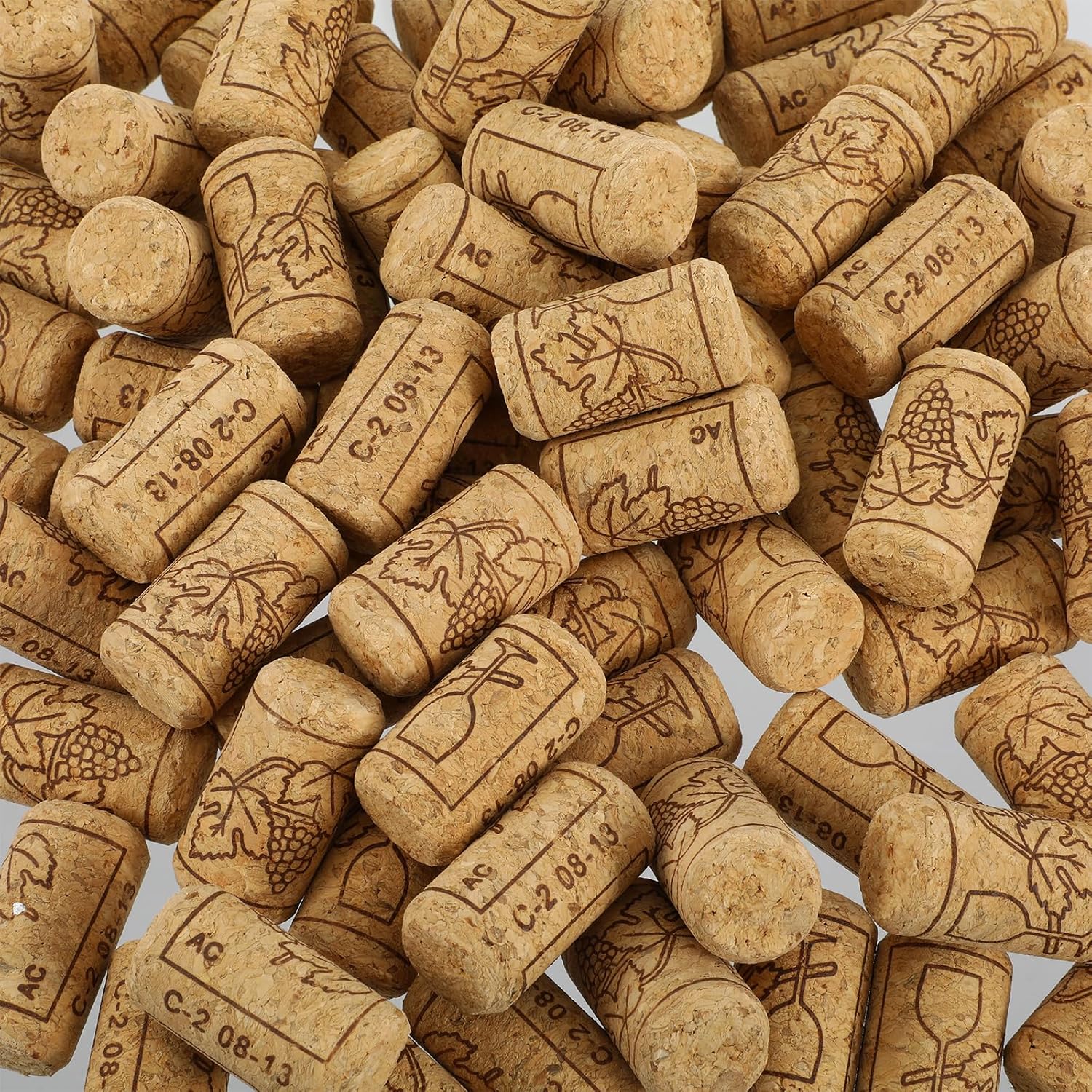 200 Pack Straight Wood Wine Corks, Cork Stoppers for Wine Bottles, DIY Craft Projects, Homemade Bottling Leak-Resistant Bottle Closures (7/8" x 1 3/4")