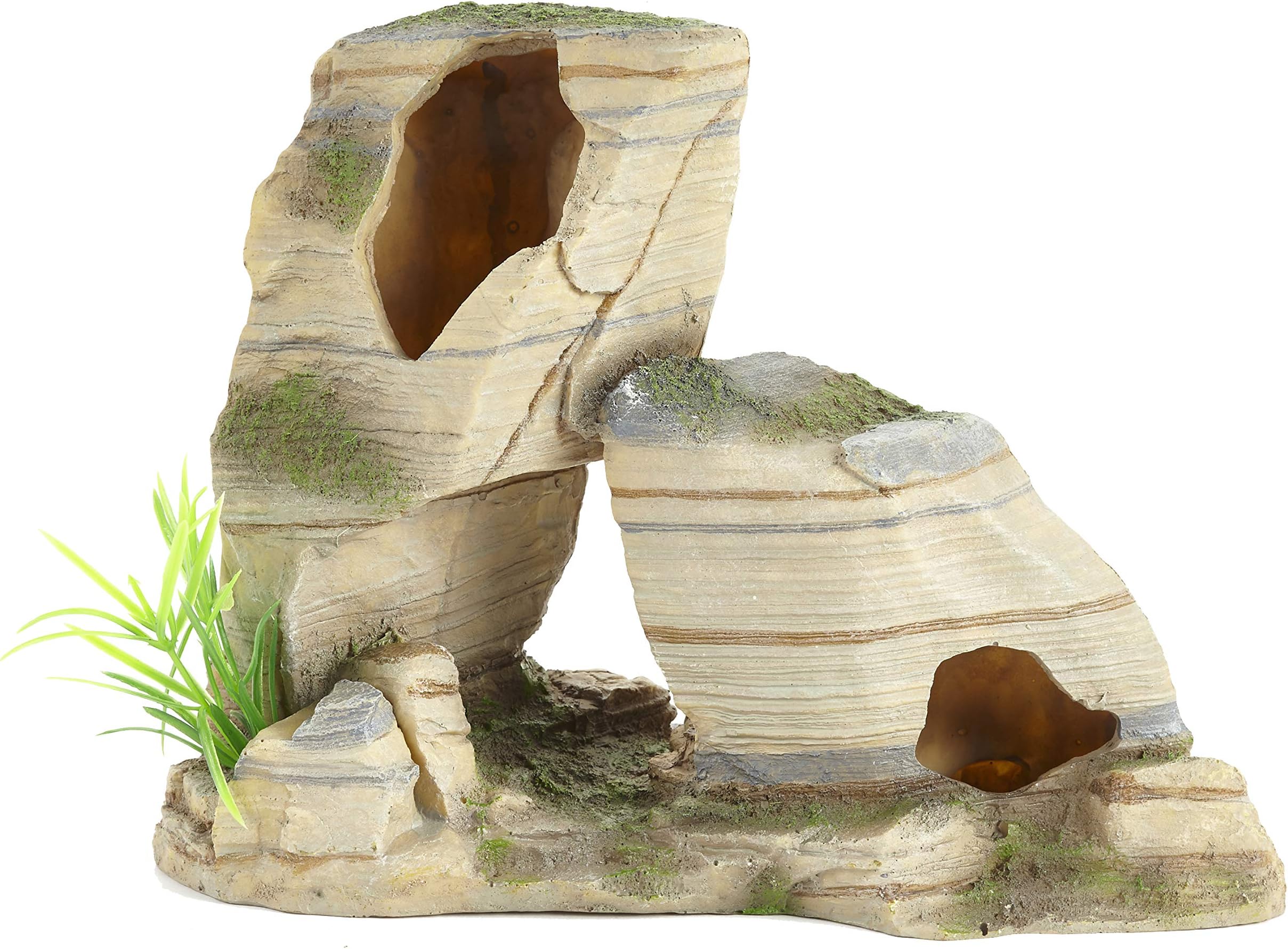 Pet Ting Slanted Rocks Ornament for Fish and Reptile Tanks Decoration Rock