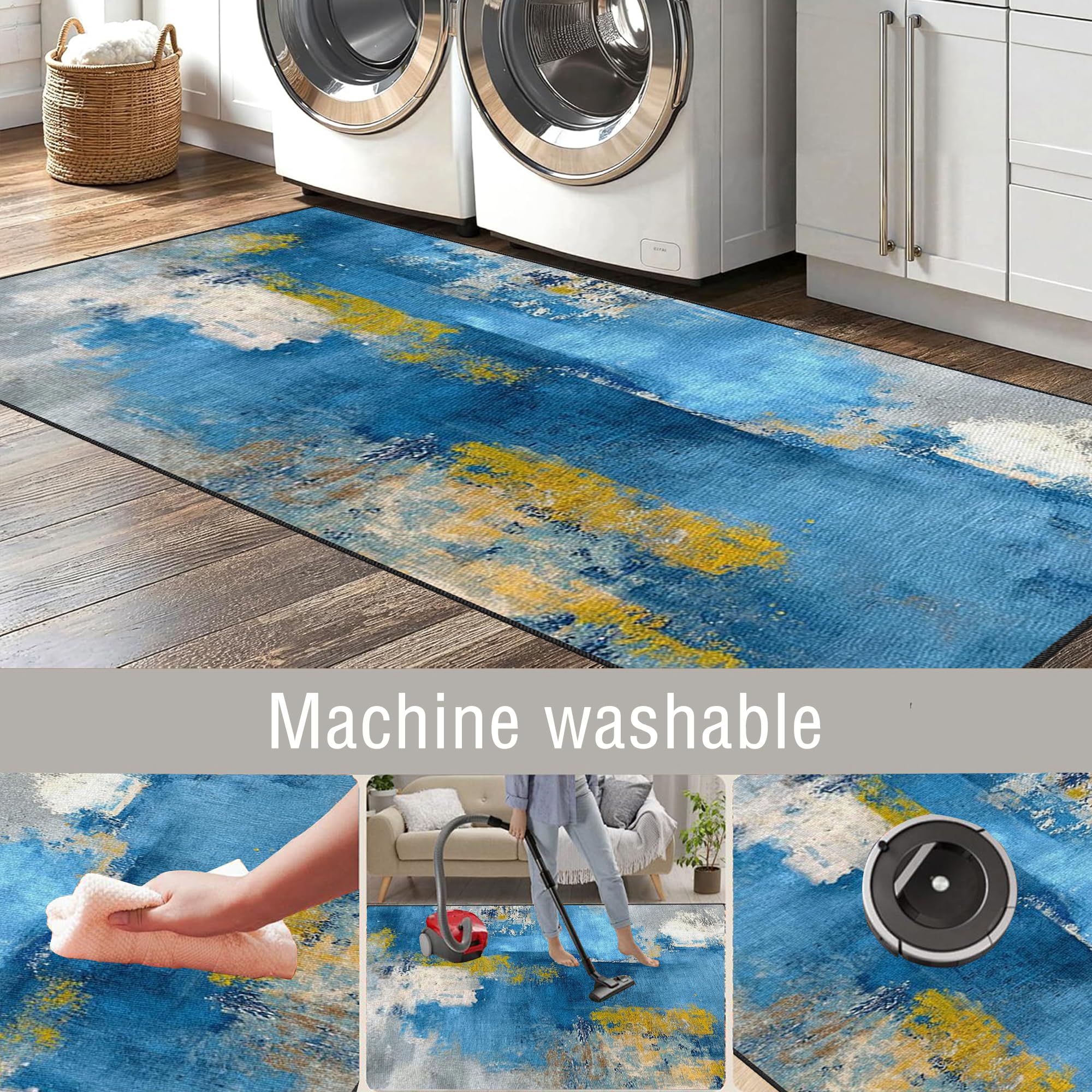 Alfombra de Salón Antideslizante Lavable Tapete Pelo Corto 150 x 190 cm | Grande Gaming Alfombra Habitacion Moderna Suave, para Sala de Estar, Dormitorio, Comedor y Pasillo
