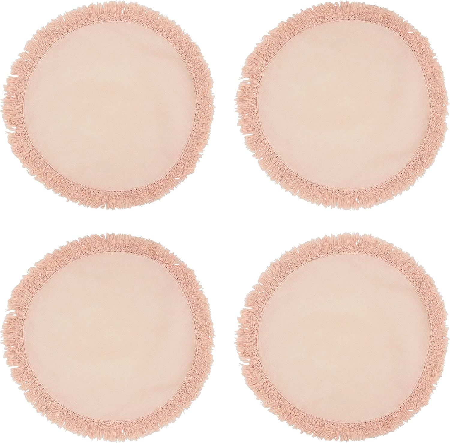 Stonewashed Fringe Placemats (Set of 4)