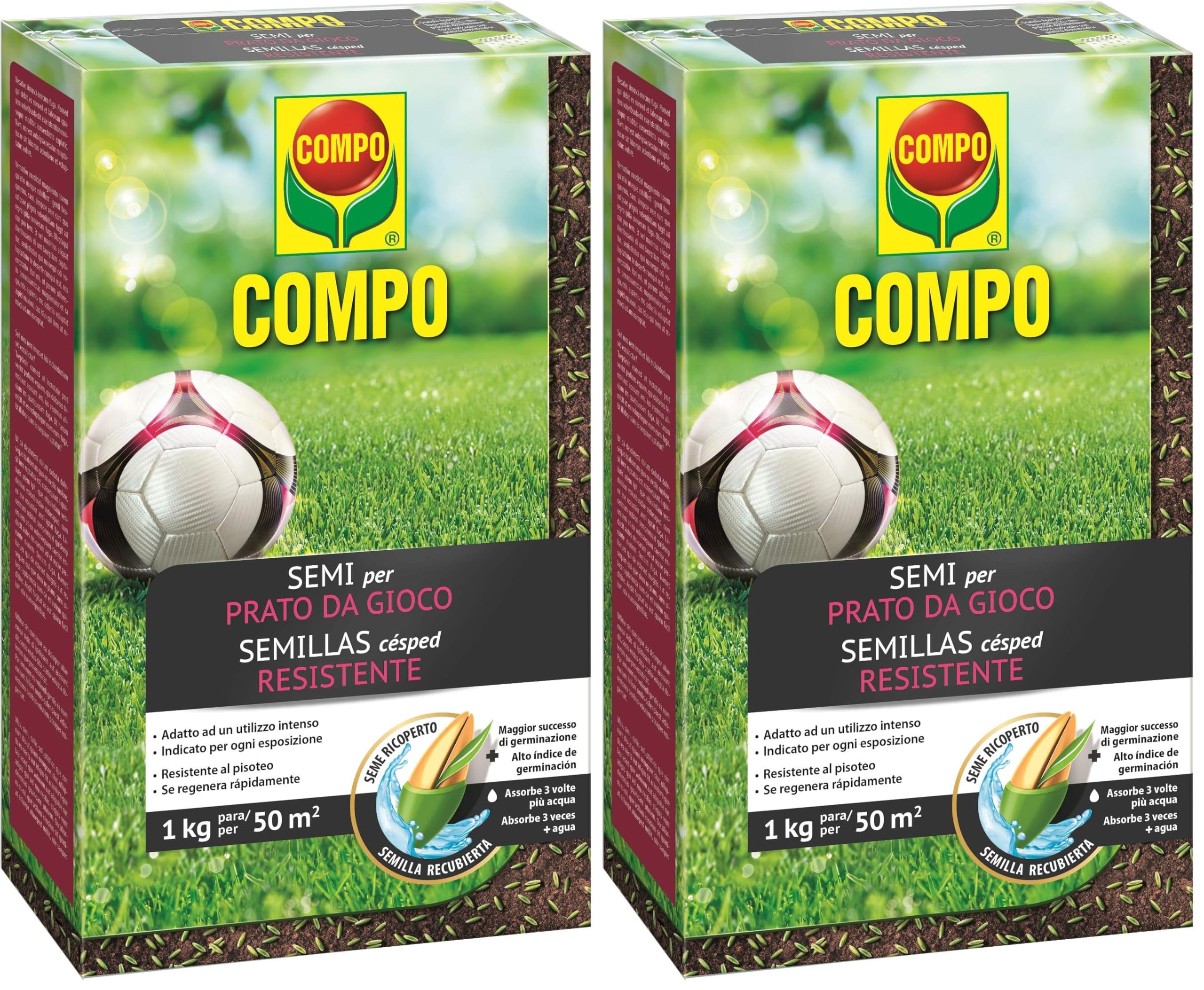 Semillas de césped resistente de crecimiento rápido COMPO envase doble de 1 kg 8