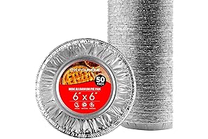 Stock Your Home 6 Inch Aluminum Foil Pie Pans (50 Count)