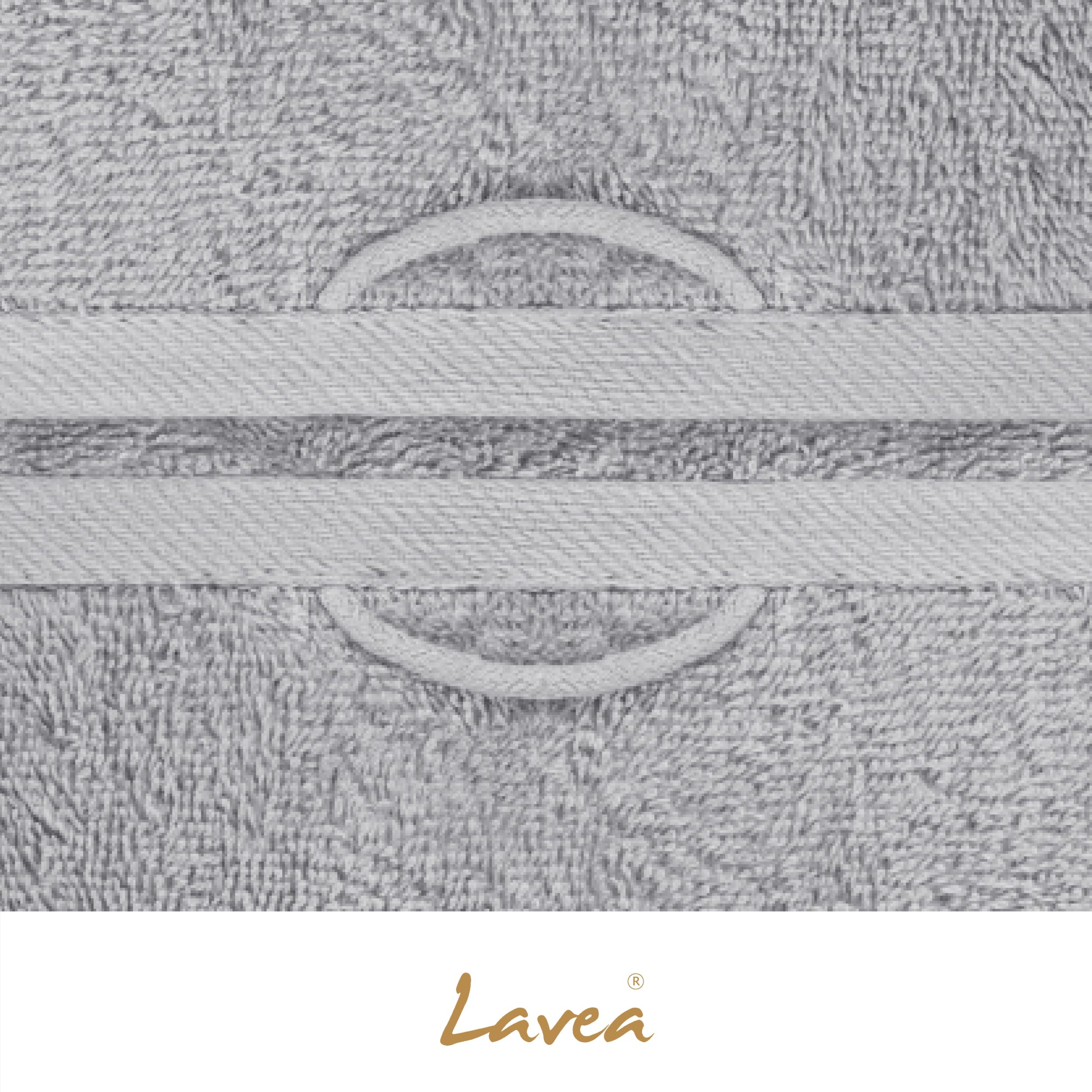 Lavea® 10 Asciugamani Ospite 30x50 cm in Spugna di Cotone 100% Morbidi e Assorbenti, per Casa Hotel Spa – Ideali anche come Asciugamani Bagno Viso e Bidet Argento