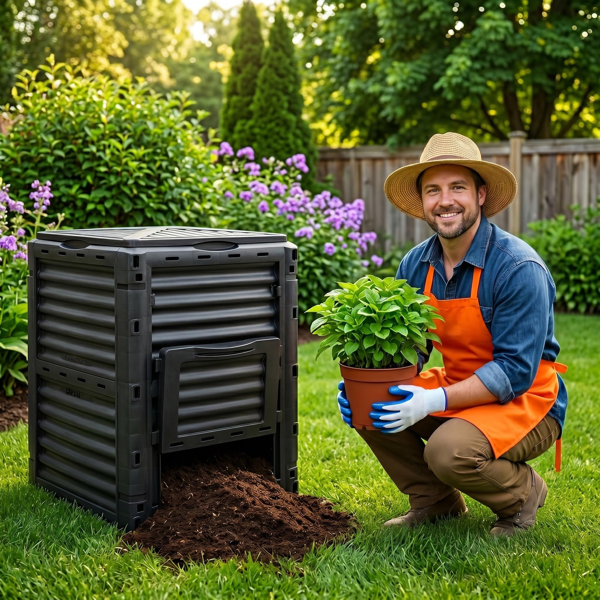 JupiterForce Compost Bin - 80 Gallon -2