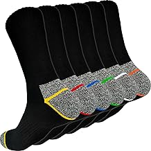 topline 6 Pairs of Work Socks, Men's Winter Socks, Warm, Thermal and Reinforced Socks
