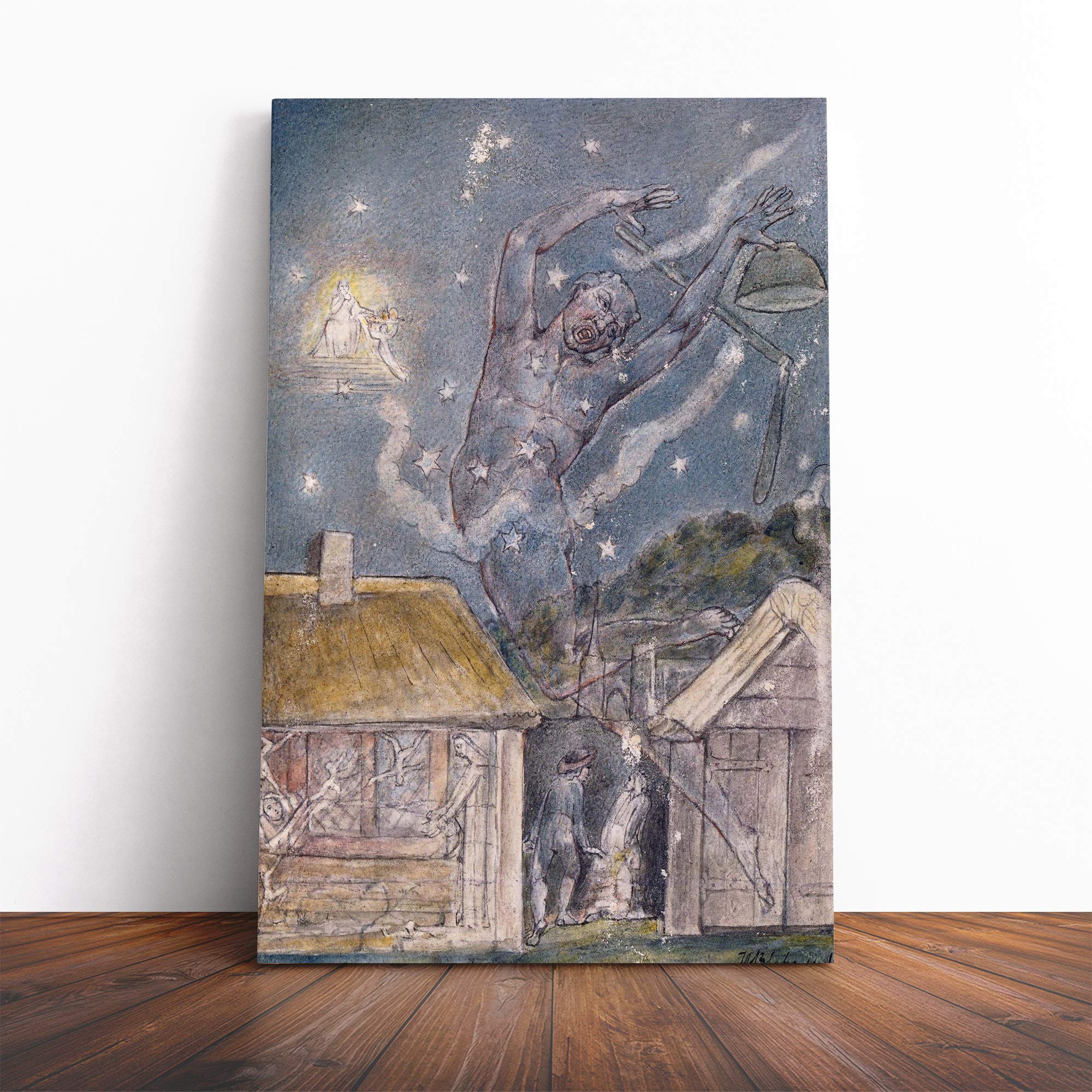 William Blake The Goblin Canvas Print | Gallery Wrapped 30mm Frame Wall Art | 24x16 inches | Ready to Hang | Modern Picture | Living Room Bedroom Lounge Office