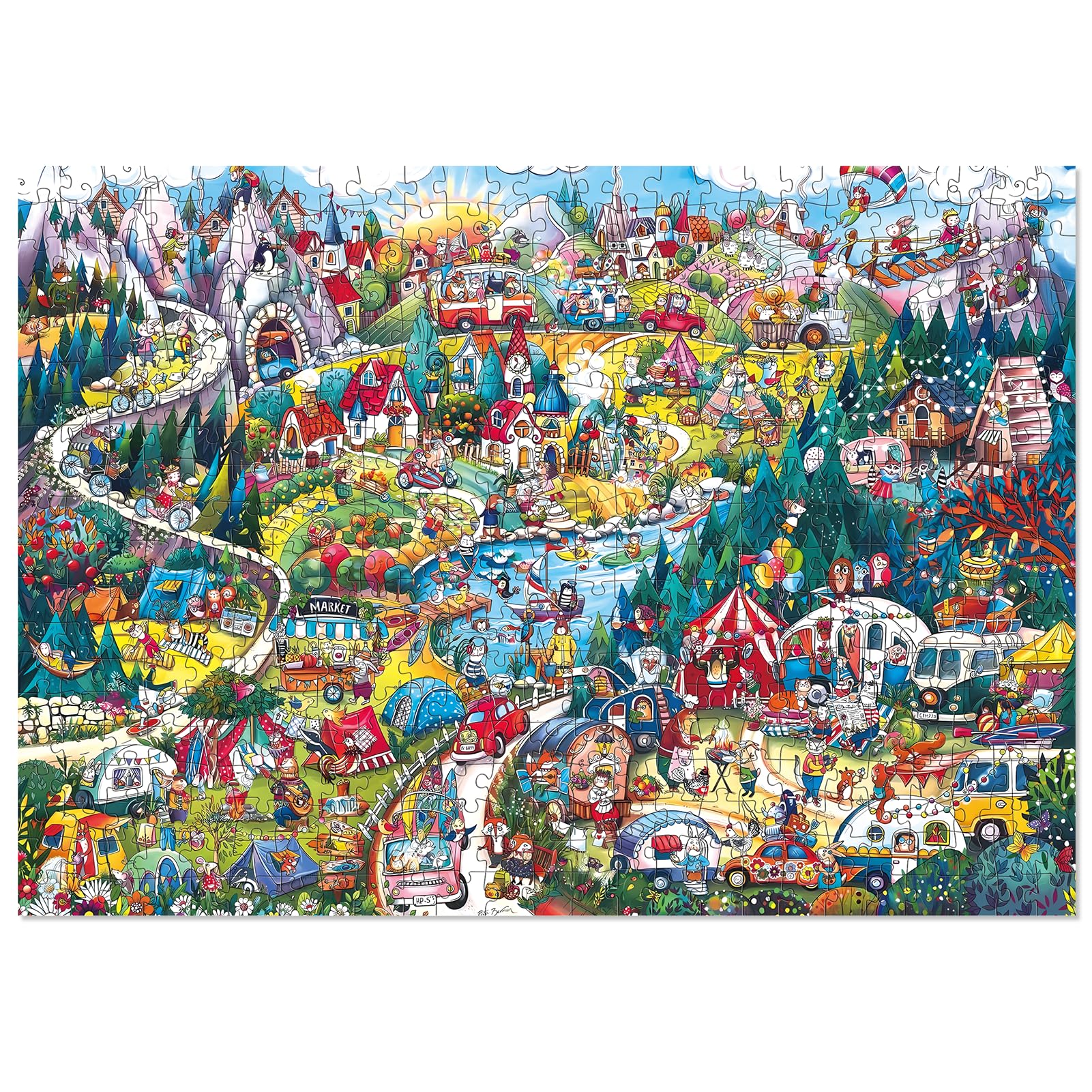 ELX 500 Piece Animal Paradise Jigsaw Puzzle for Adults - Challenging 27.6" x 19.7" Large Decor