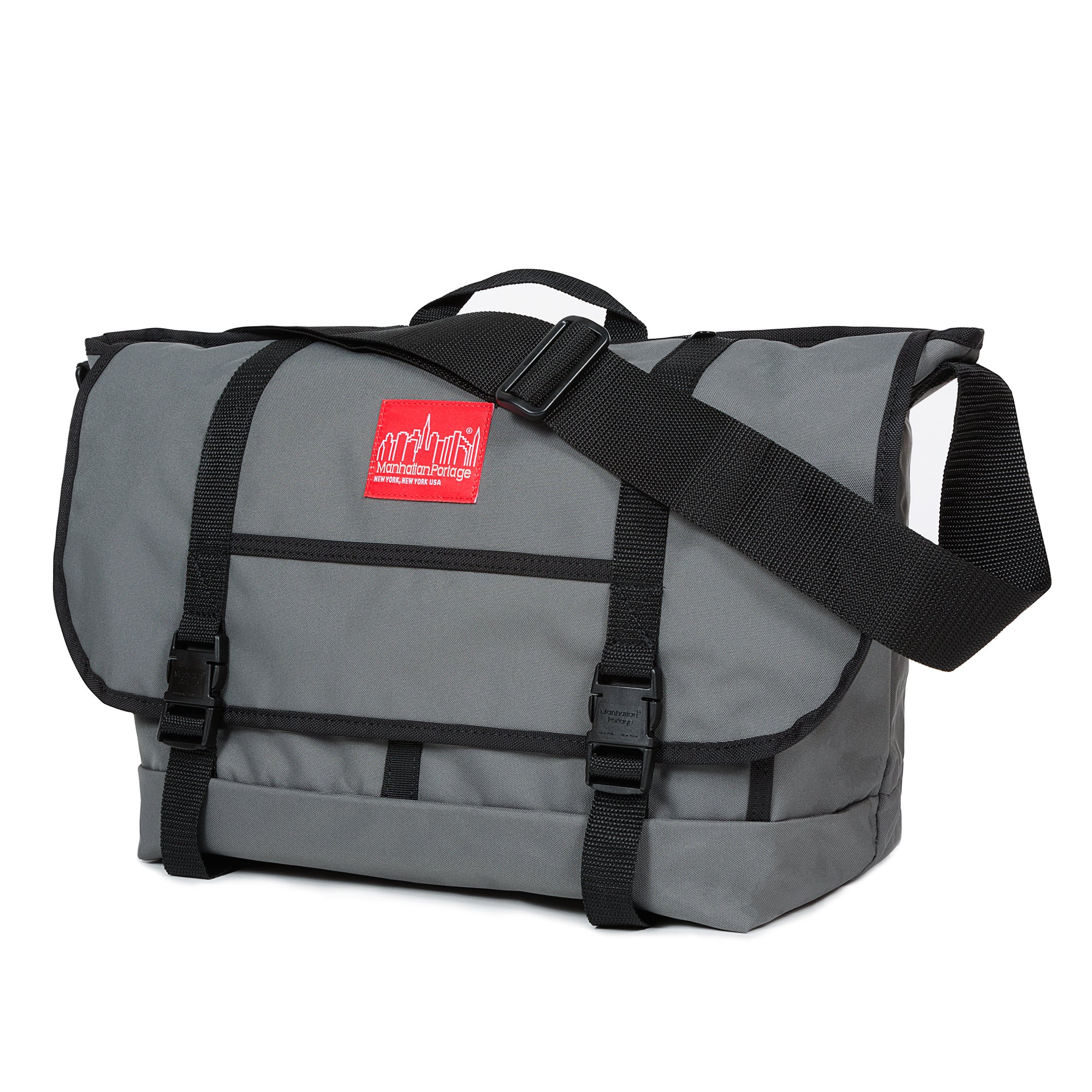 Manhattan Portage Downtown NY Messenger Bag (LG) Features Packed In Cordura High Performance Polyester (Grey)