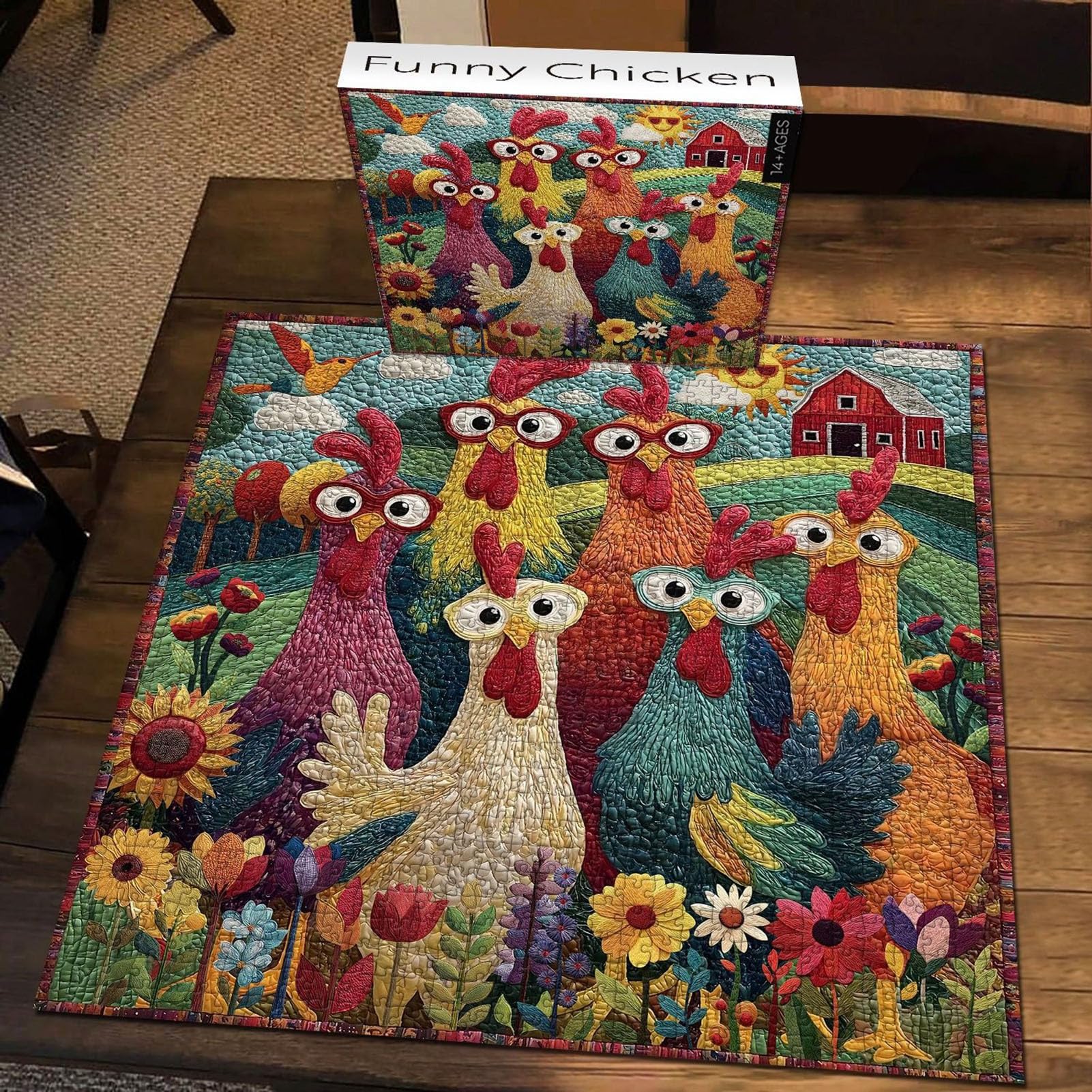 Puzzle di pollo per adulti 1000 pezzi impegnativi puzzle difficile