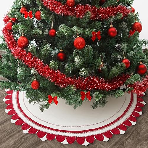 Vista 17 de Mr. Pen Christmas Tree Skirt - 48 inches, Faux Fur, White