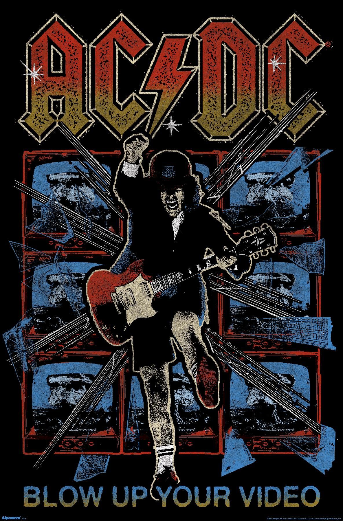 AC/DC - Blow Up Your Video Wall Poster, 34L" x 22.4W", Premium Unframed Version