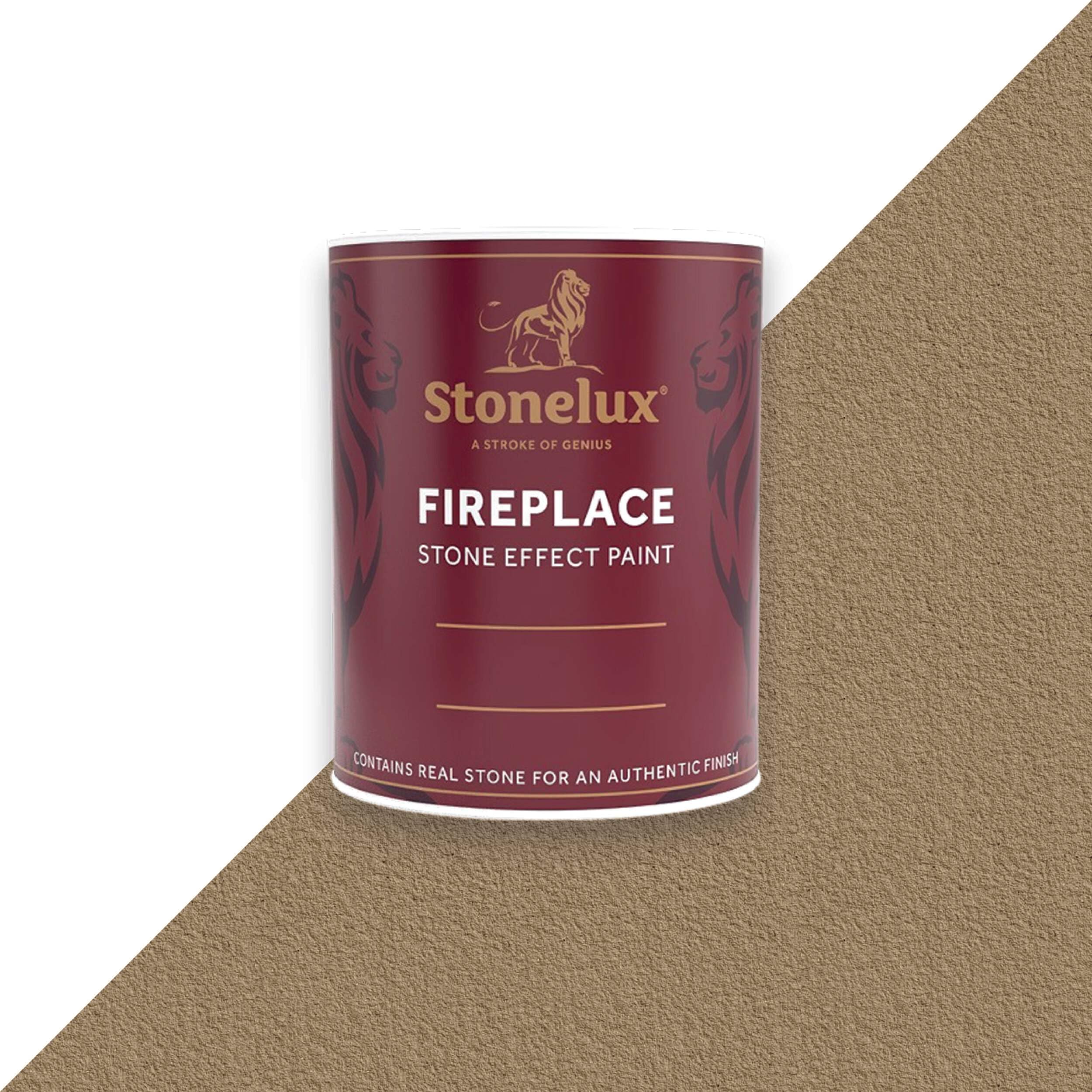 Stonelux Wolfton 29 Stonelux® Fireplace Paint – Stone Effect Heat Resistant Paint For Fire Surrounds, Hearths And Inglenooks 1 Litre