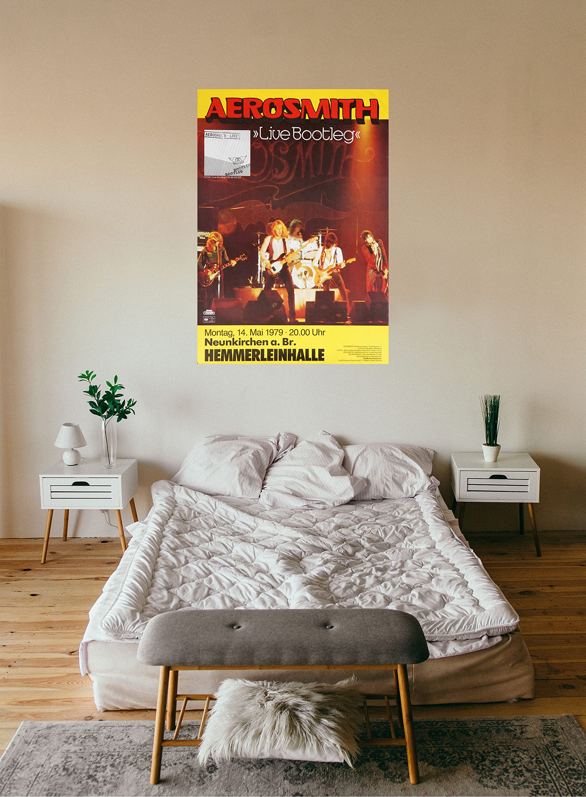 Premium Poster/Plakat | DIN A1 | Wanddeko | Live Konzert Veranstaltung » Aerosmith - Live Bootleg, Neunkirchen 1979 «