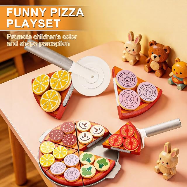 Foto 3 de 7 de TTOPBAO 27 Piezas Juego Cocina niños, Accesorios cocinita Infantil, Cocinitas Infantiles Madera DIY
