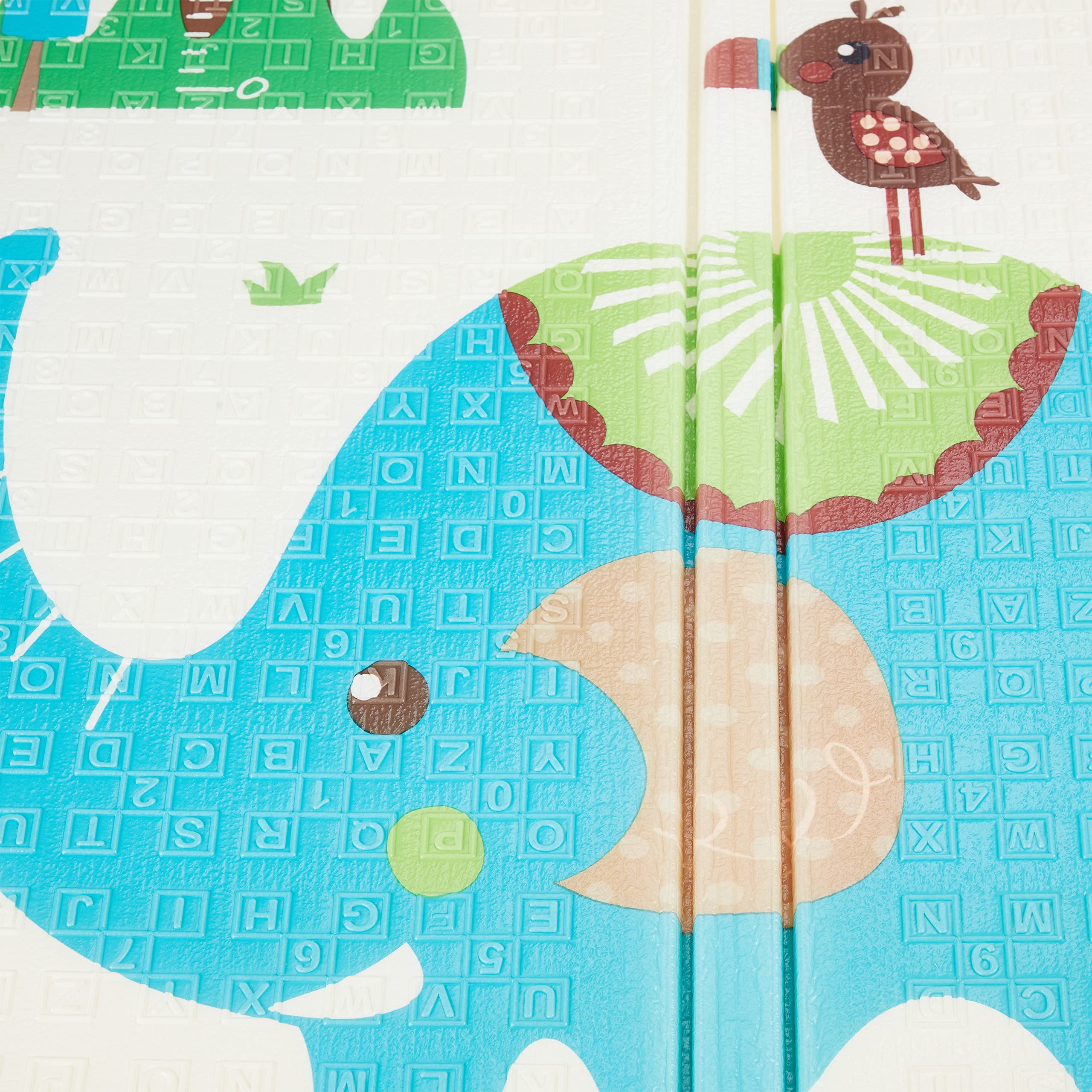 Relaxdays Tappeto per Bambini, Pieghevole e Lavabile, 195 x 175 cm, Atossico, Gommapiuma XPE, Motivo Animali, Colorato