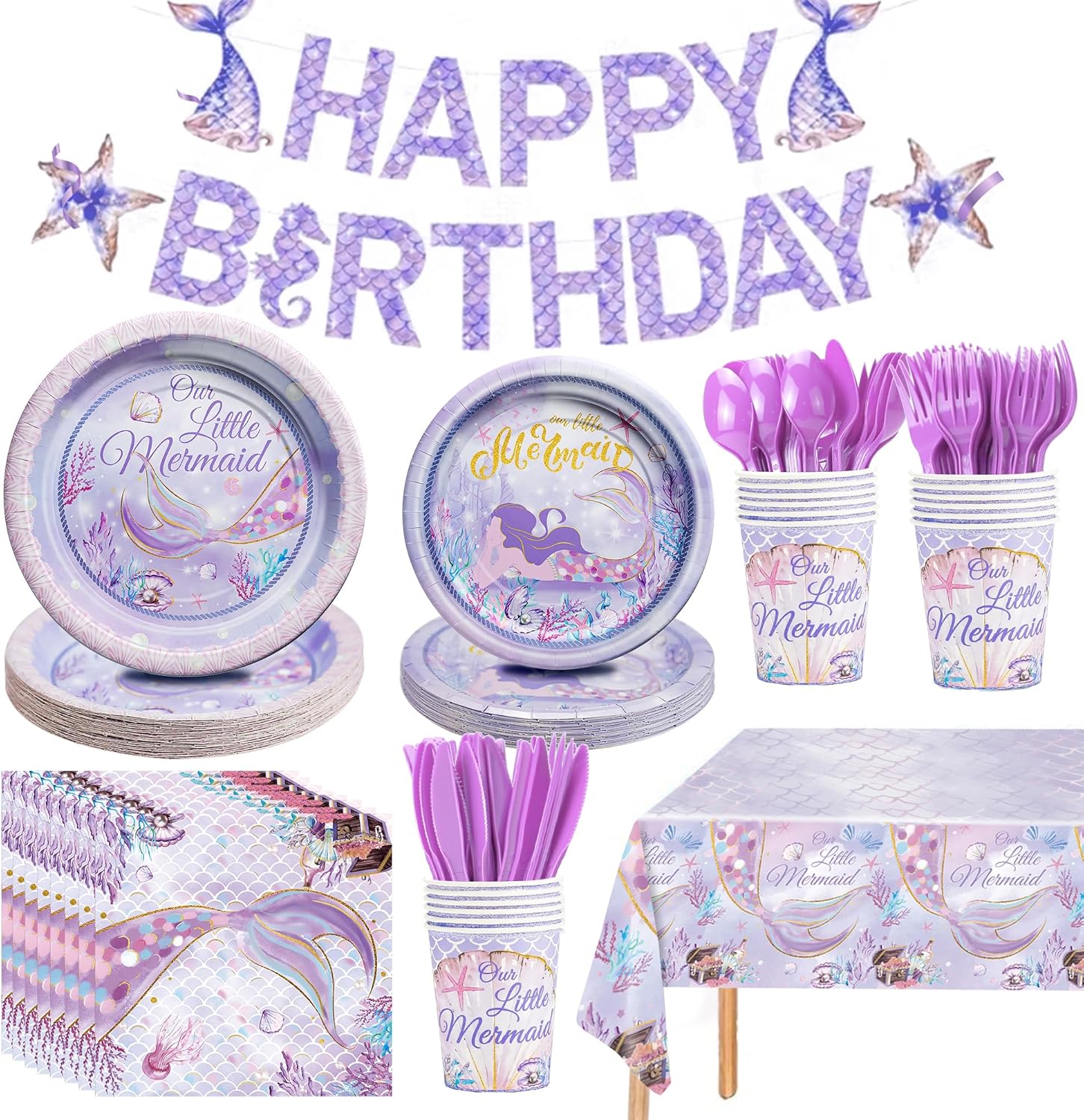 Mermaid Birthday Decorations Girls Little Mermaid Nepal Ubuy